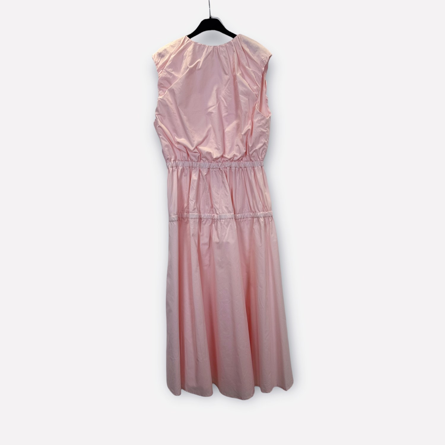 Abito midi in cotone smanicato con vita arricciata SS26-C6-03 – NEUS