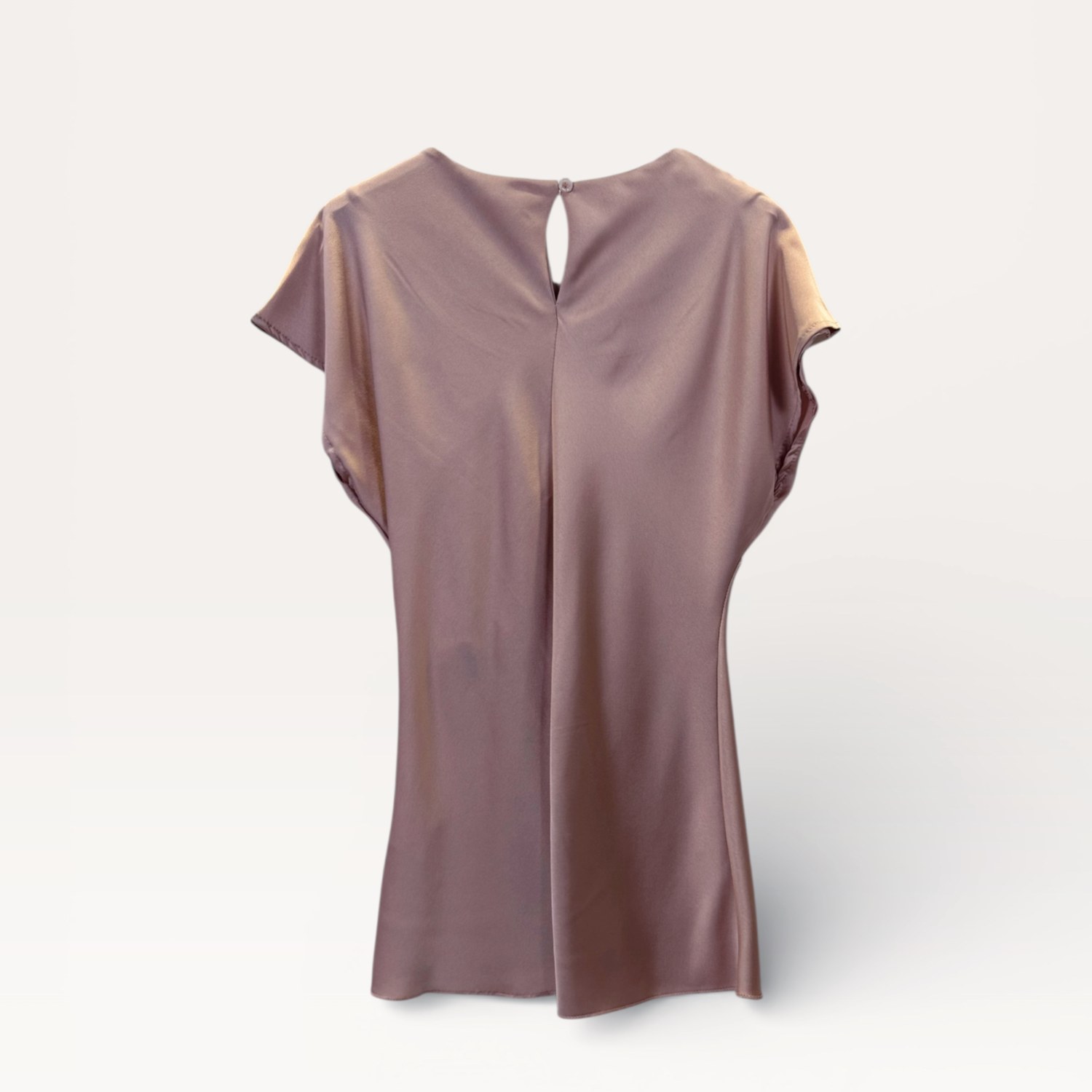Blusa in satin drappeggiata con nodo laterale 0254 – NEUS