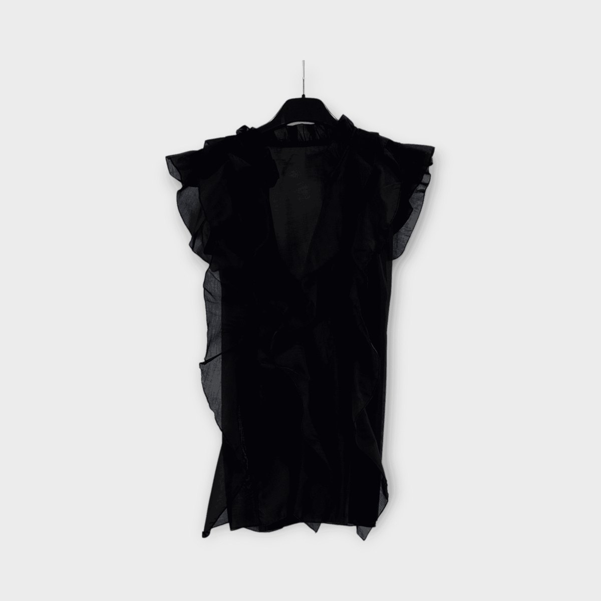 Blusa donna senza maniche con volant 0269 – NEUS