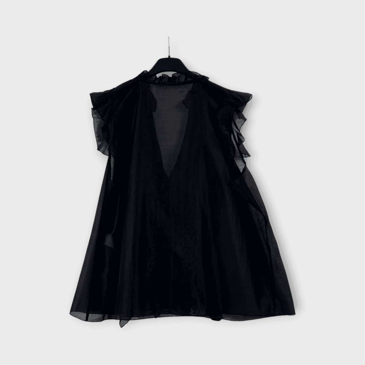 Blusa donna senza maniche con volant 0269 – NEUS