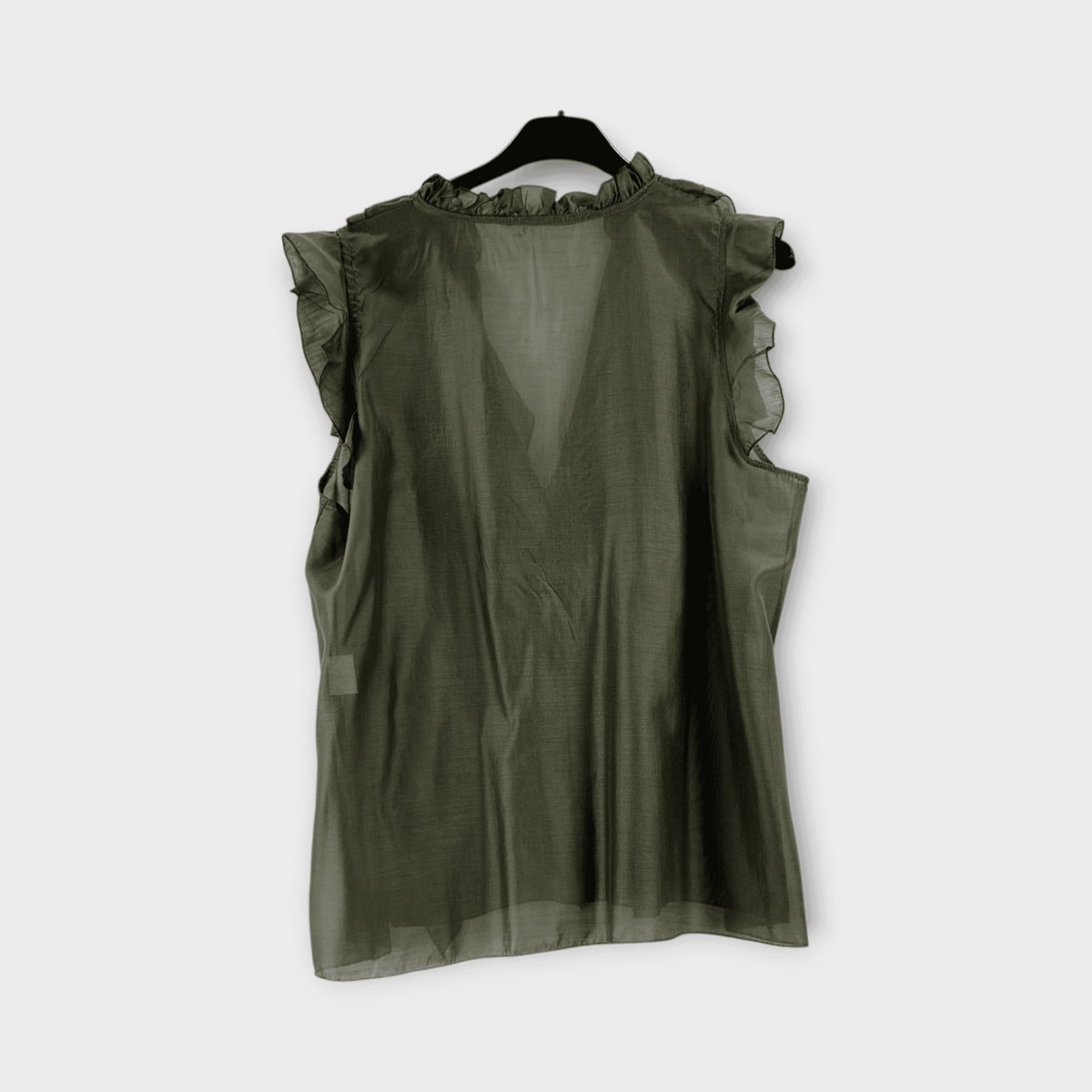 Blusa donna senza maniche con volant 0269 – NEUS