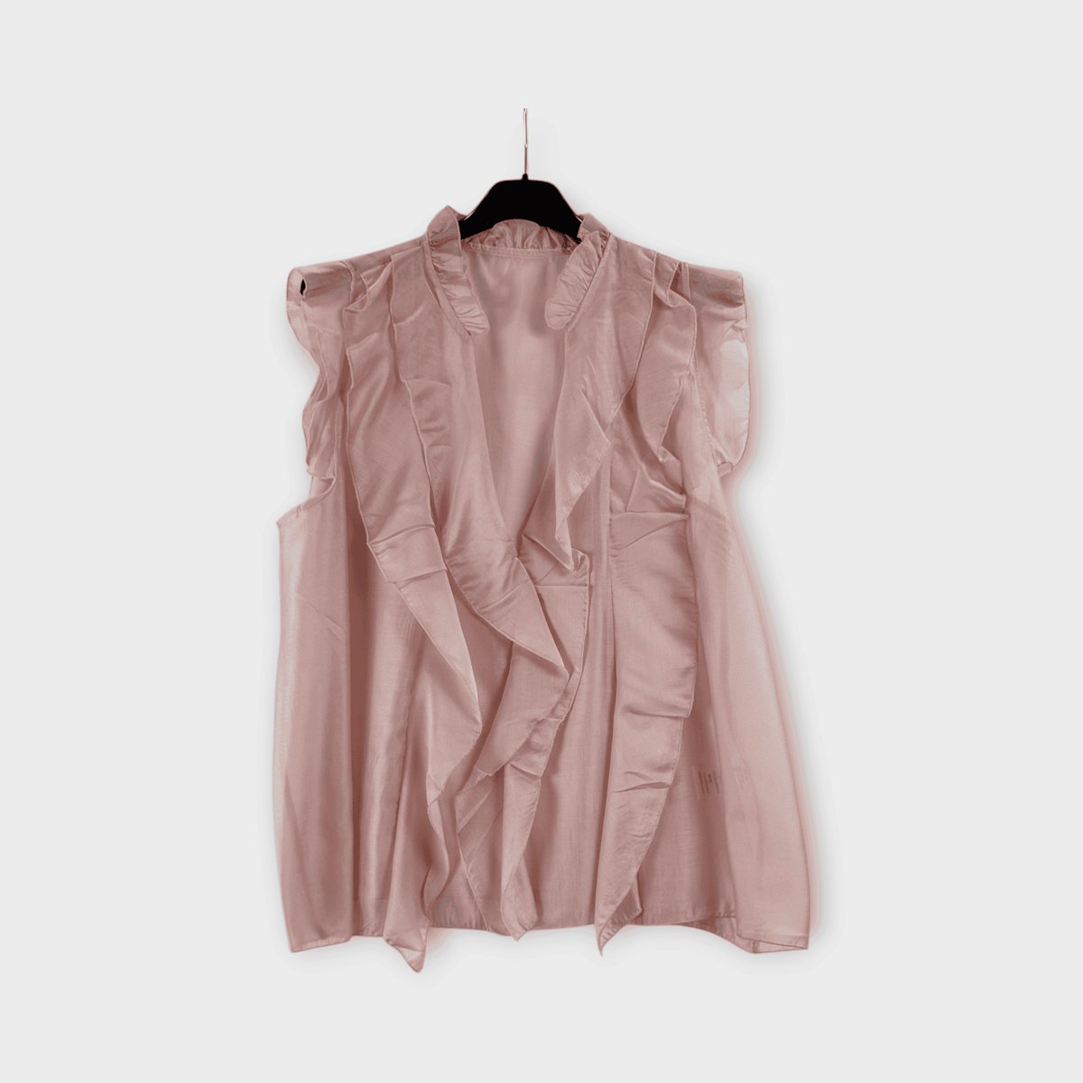 Blusa donna senza maniche con volant 0269 – NEUS