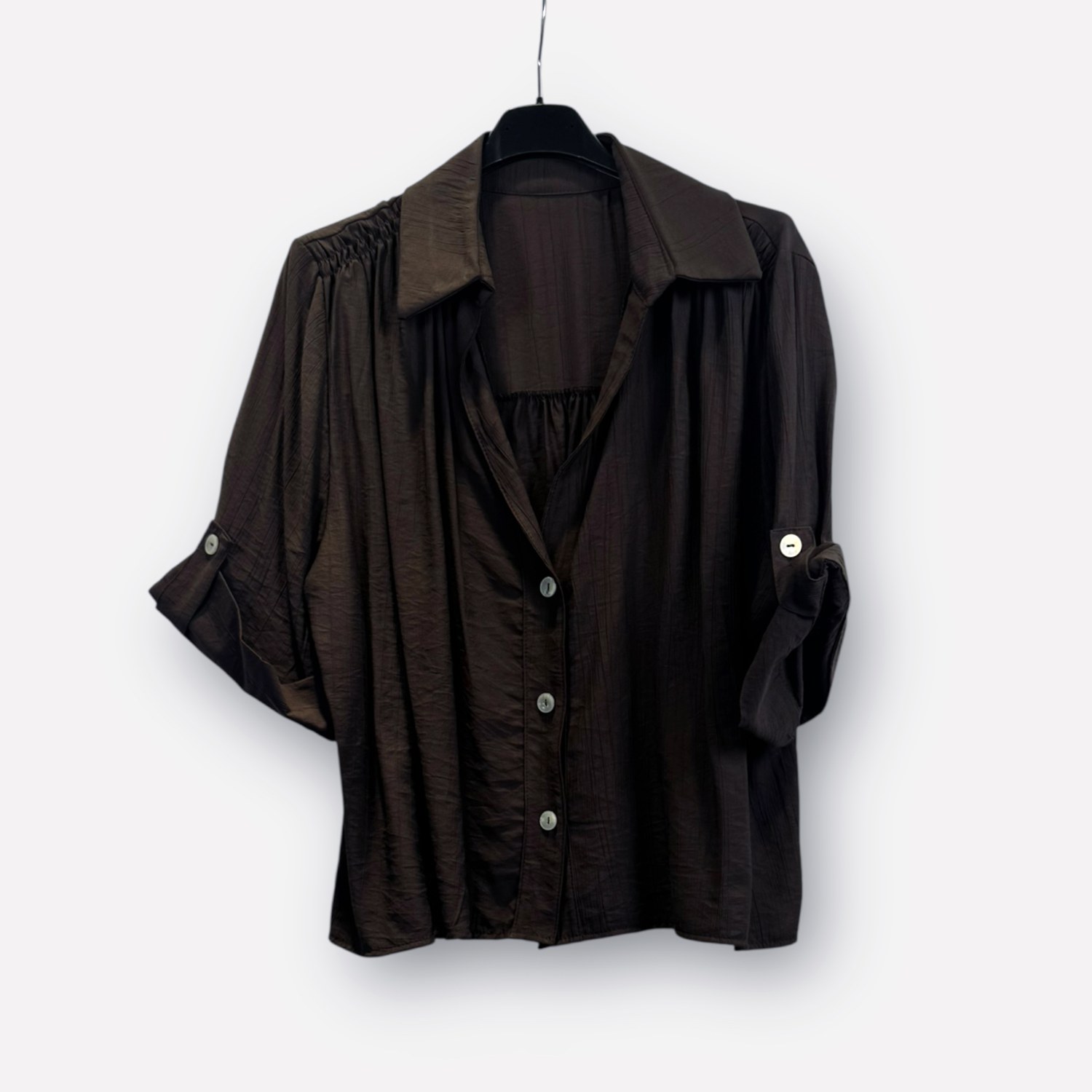 Camicia oversize a maniche corte in viscosa 0334 – NEUS