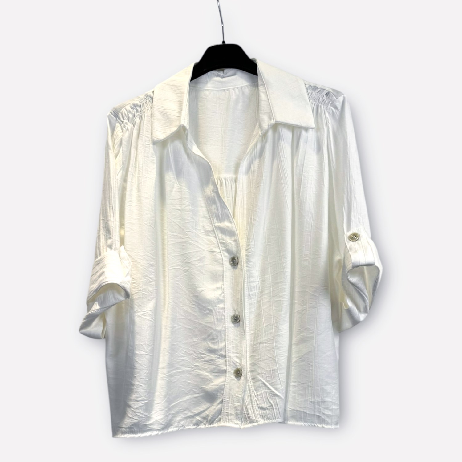 Camicia oversize a maniche corte in viscosa 0334 – NEUS
