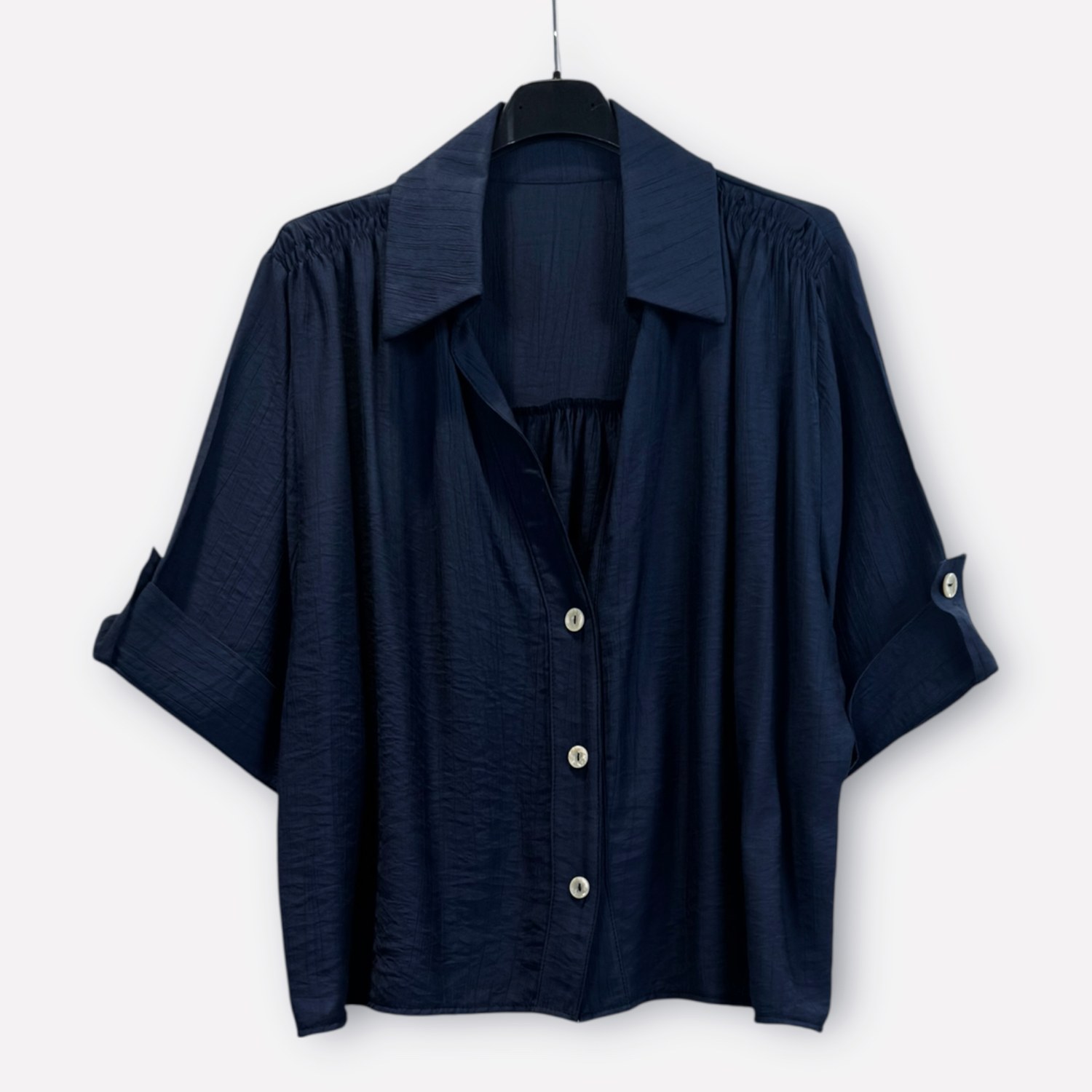 Camicia oversize a maniche corte in viscosa 0334 – NEUS