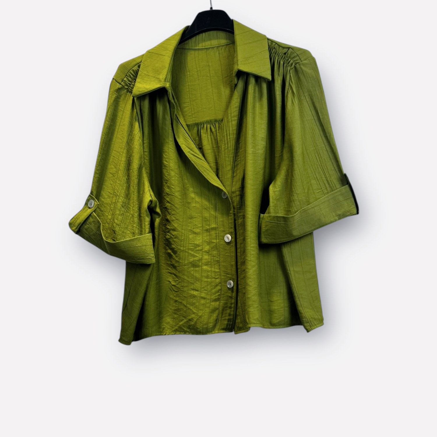 Camicia oversize a maniche corte in viscosa 0334 – NEUS