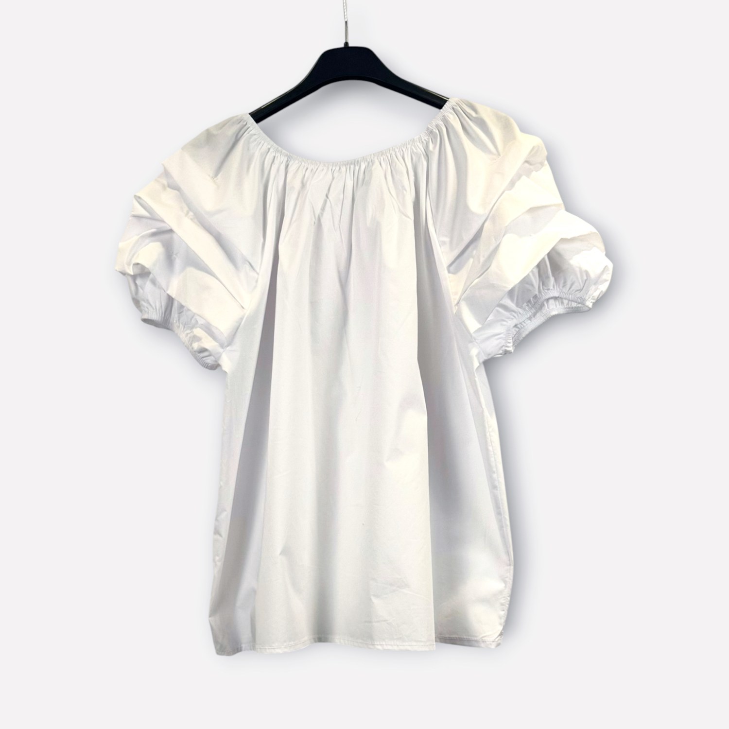 Blusa con maniche a sbuffo raso 0341 – NEUS