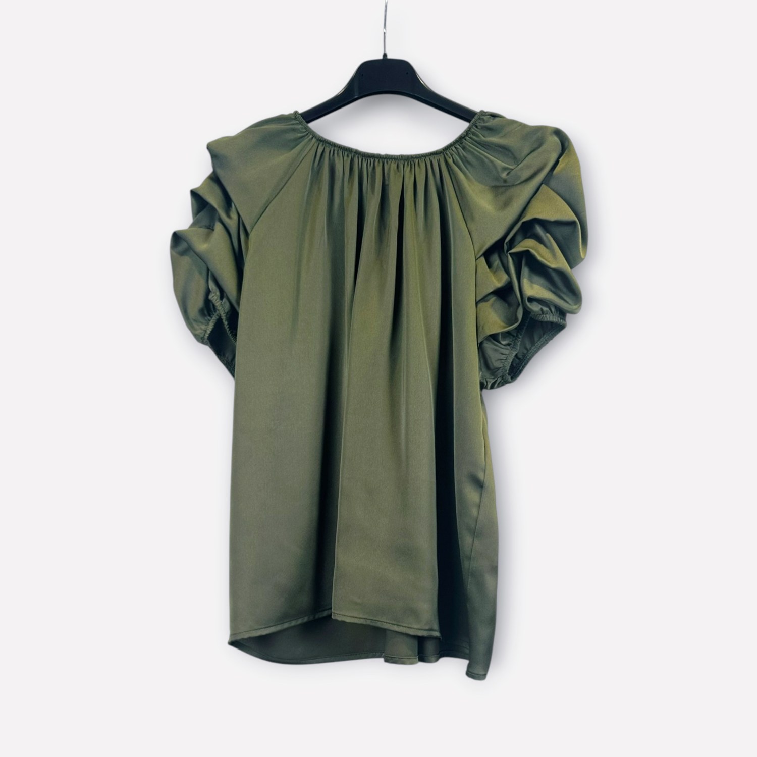 Blusa con maniche a sbuffo raso 0341 – NEUS