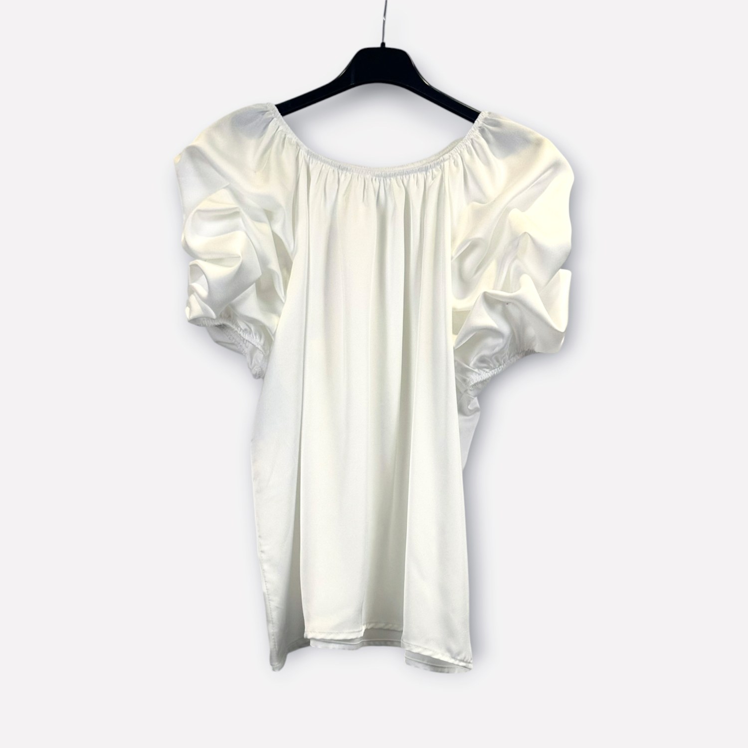 Blusa con maniche a sbuffo raso 0341 – NEUS