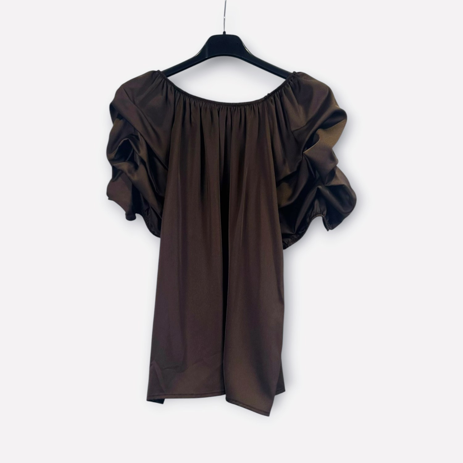 Blusa con maniche a sbuffo raso 0341 – NEUS