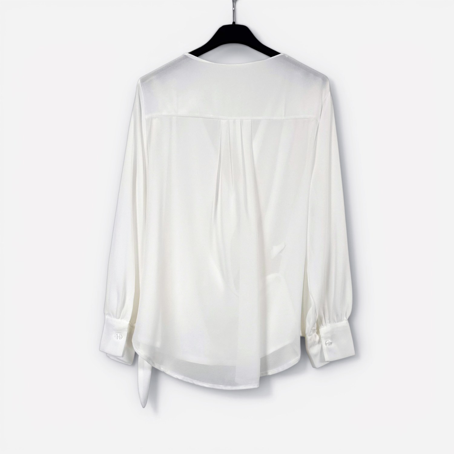 Blusa a maniche lunghe modello portafoglio con laccio laterale 9786 – NEUS