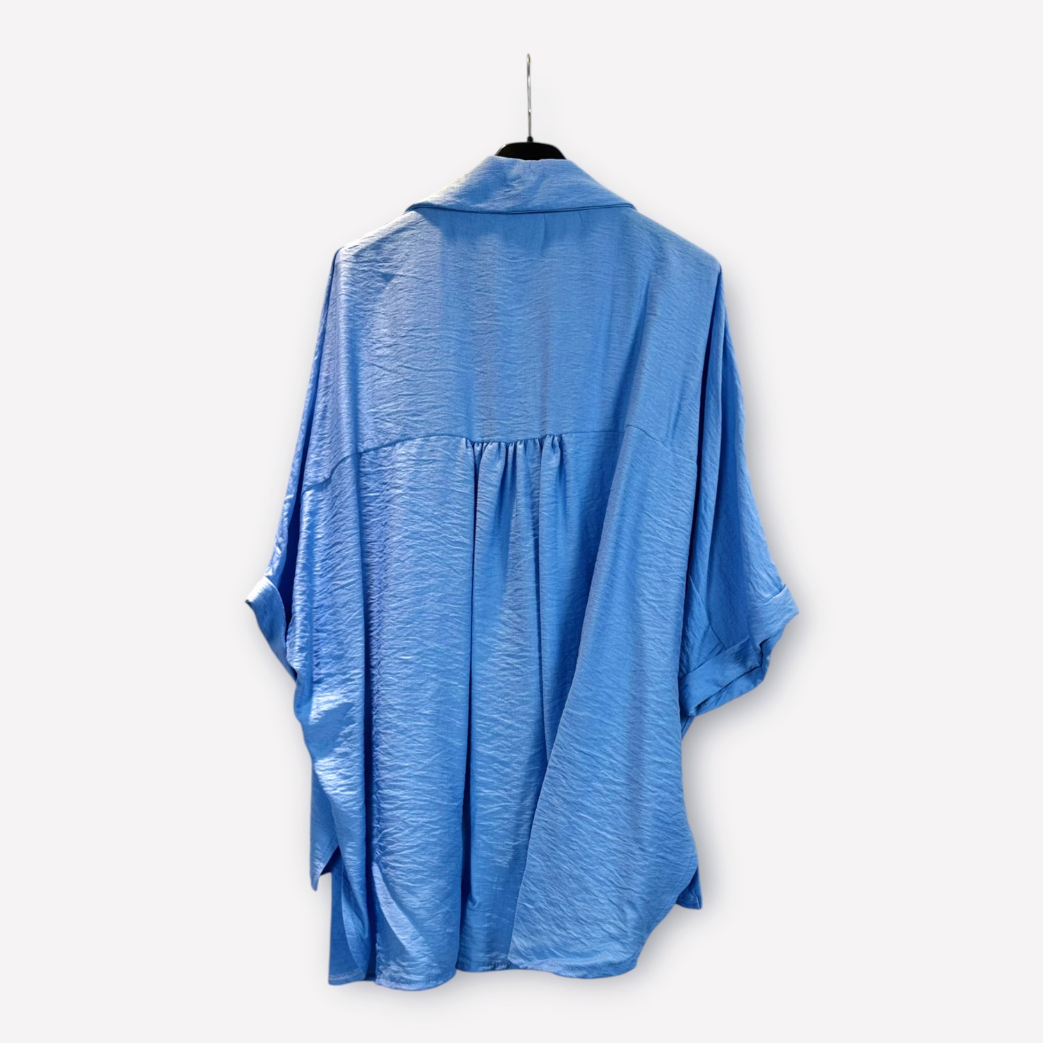 Camicia oversize in raso SS26-C4-16 – NEUS