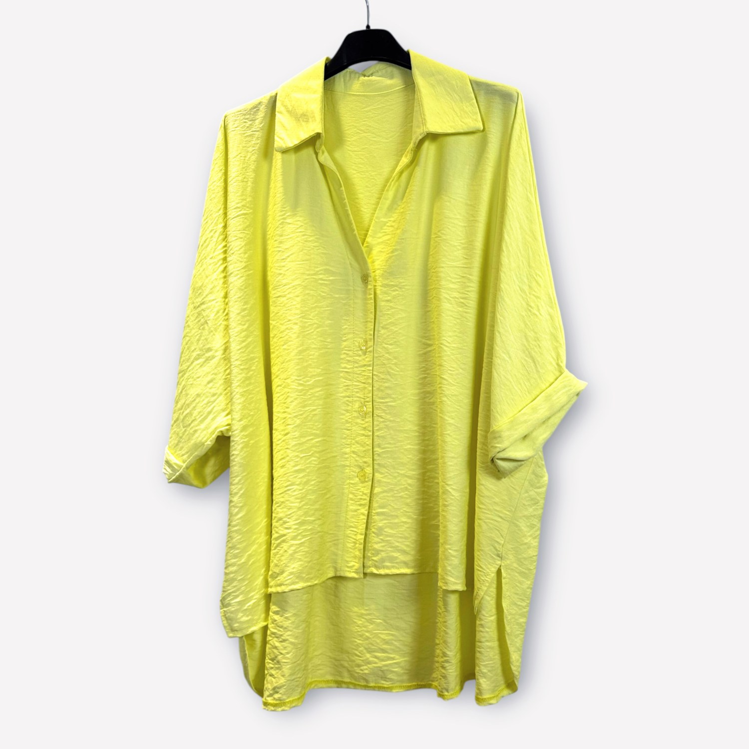 Camicia oversize in raso SS26-C4-16 – NEUS