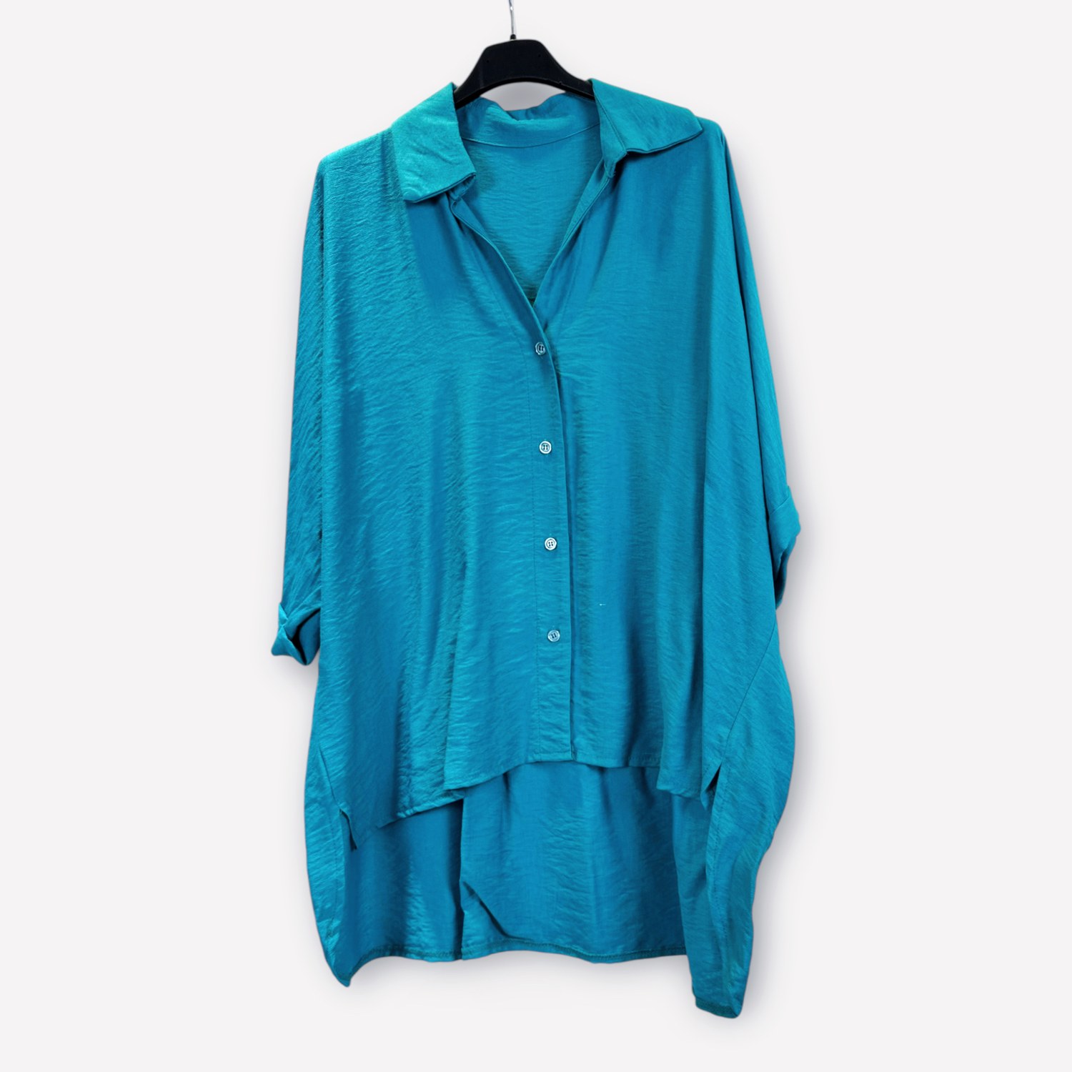 Camicia oversize in raso SS26-C4-16 – NEUS