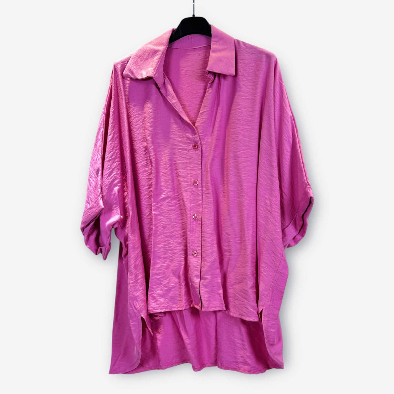 Camicia oversize in raso SS26-C4-16 – NEUS