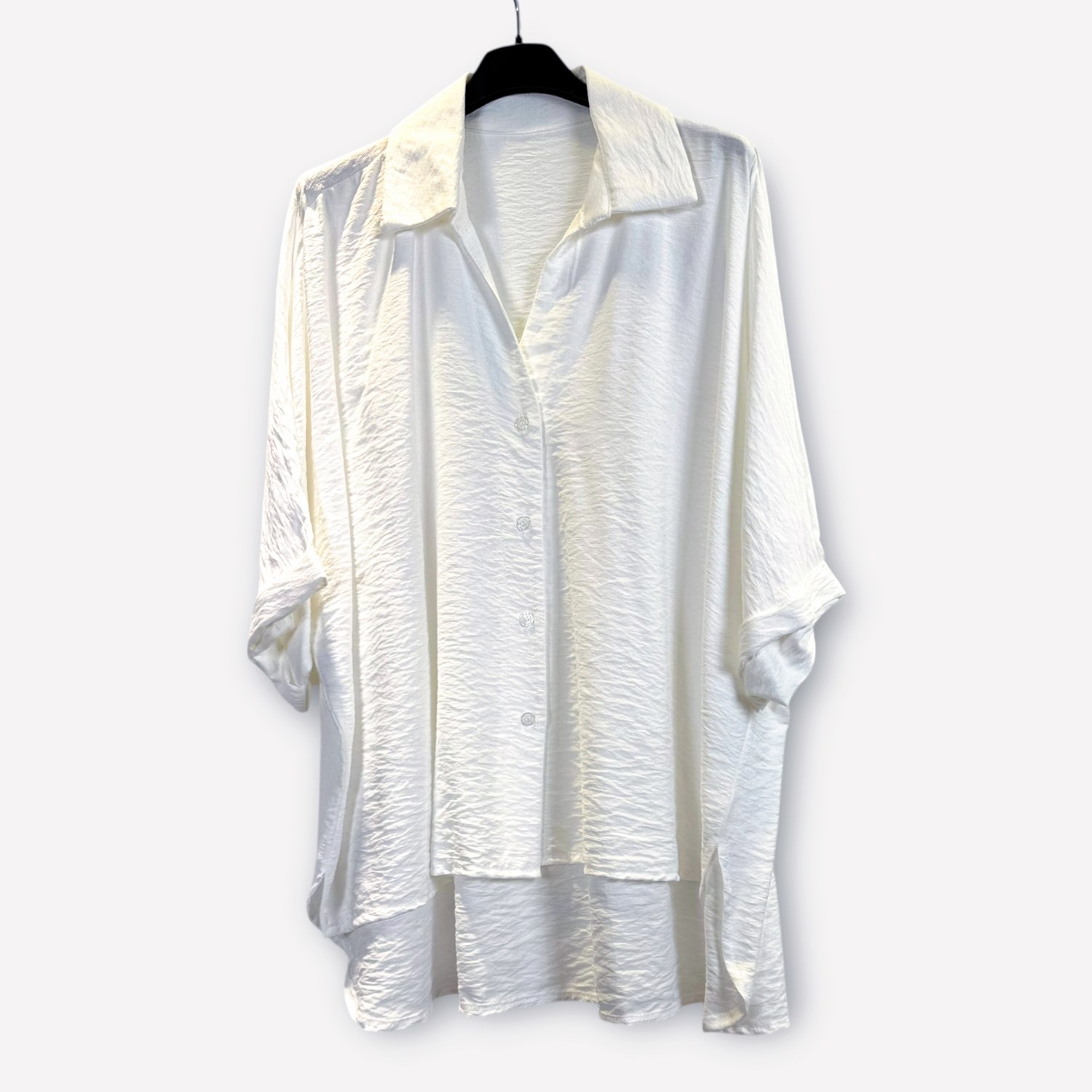 Camicia oversize in raso SS26-C4-16 – NEUS