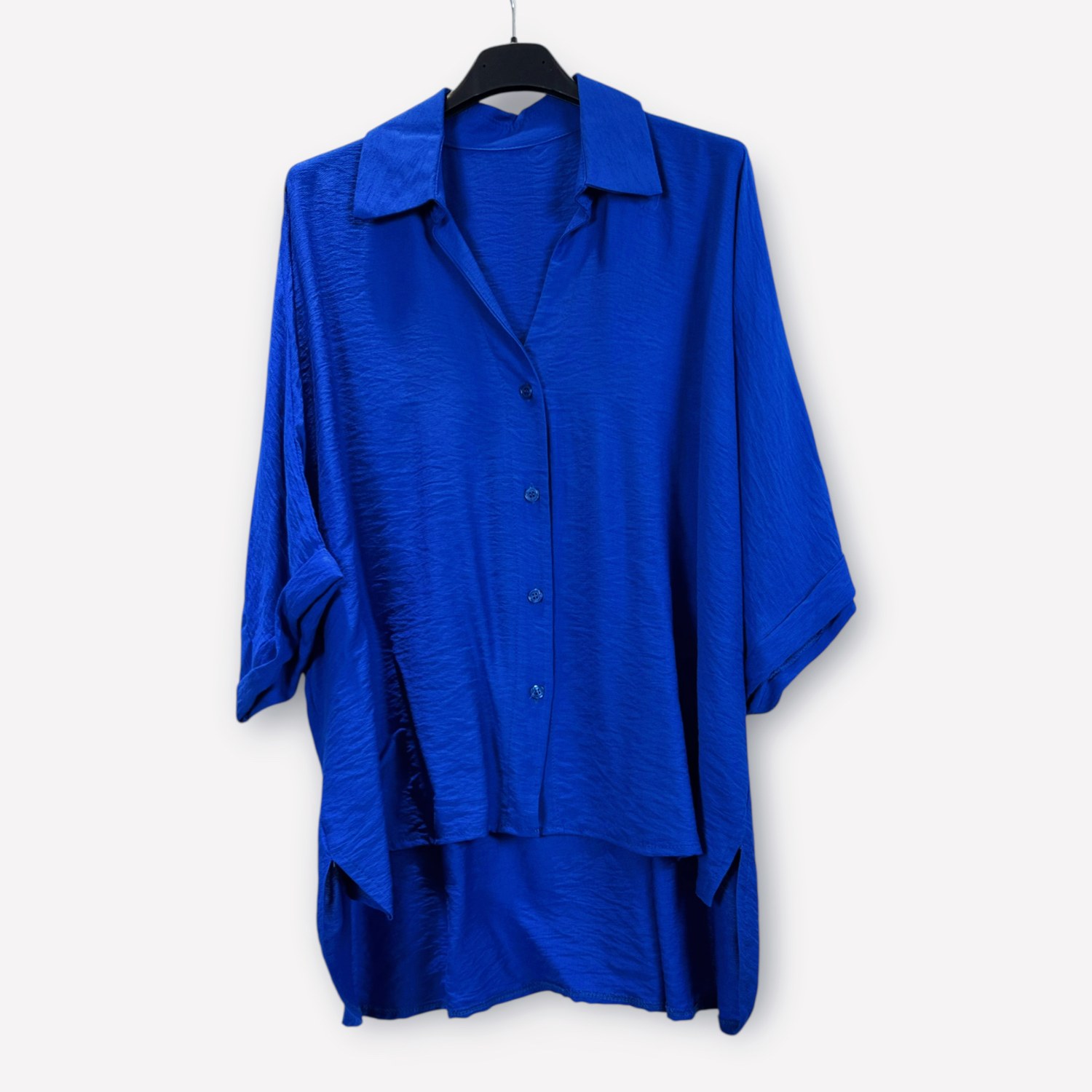 Camicia oversize in raso SS26-C4-16 – NEUS