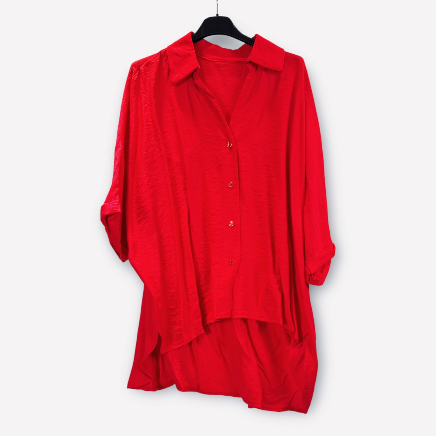Camicia oversize in raso SS26-C4-16 – NEUS