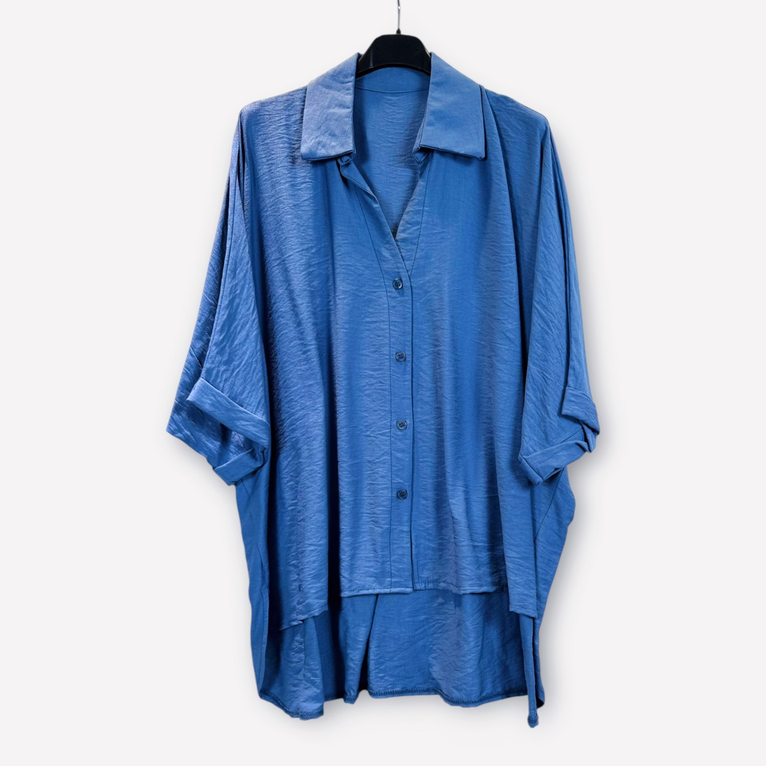 Camicia oversize in raso SS26-C4-16 – NEUS