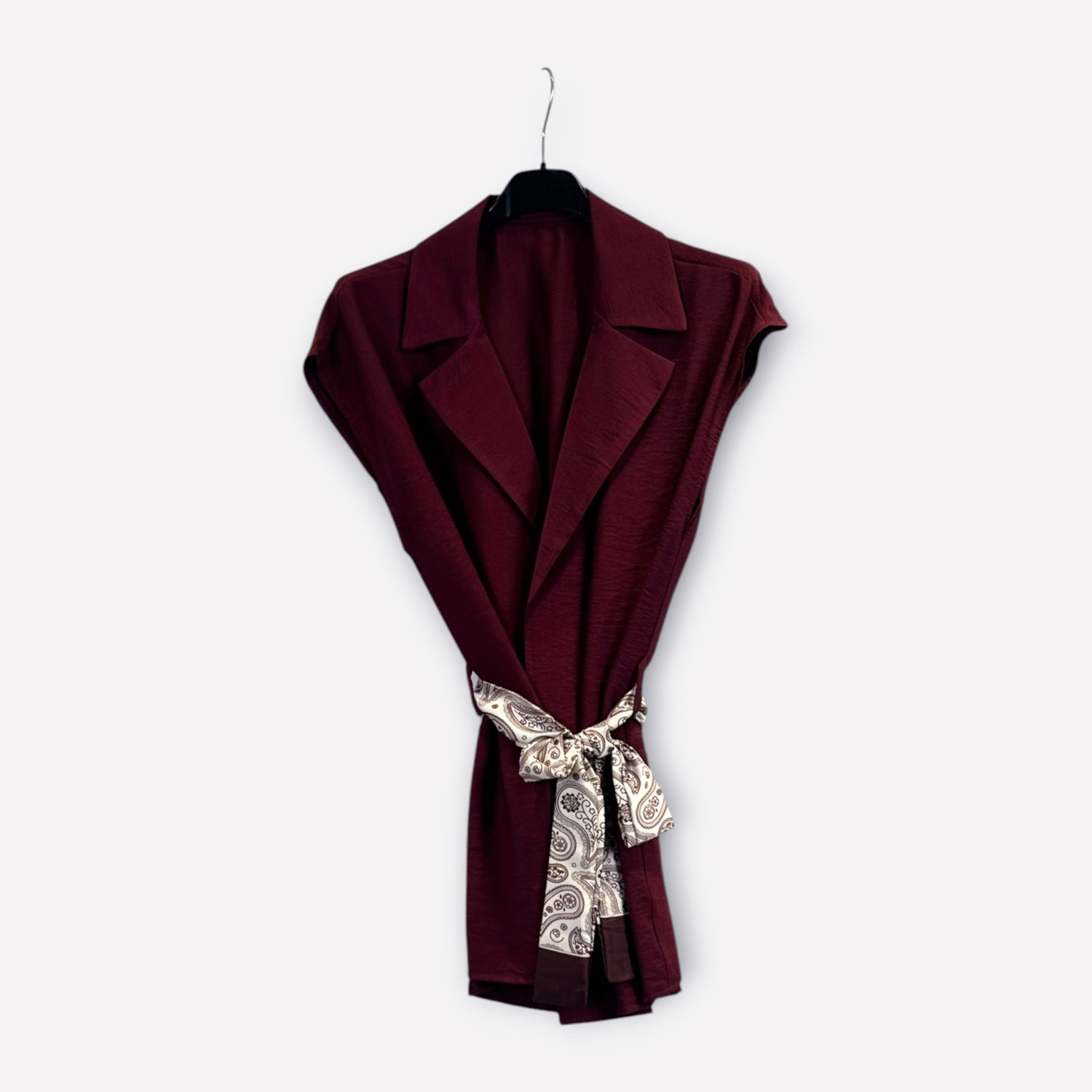 Top smanicato con cintura foulard SET 0180/6 – NEUS