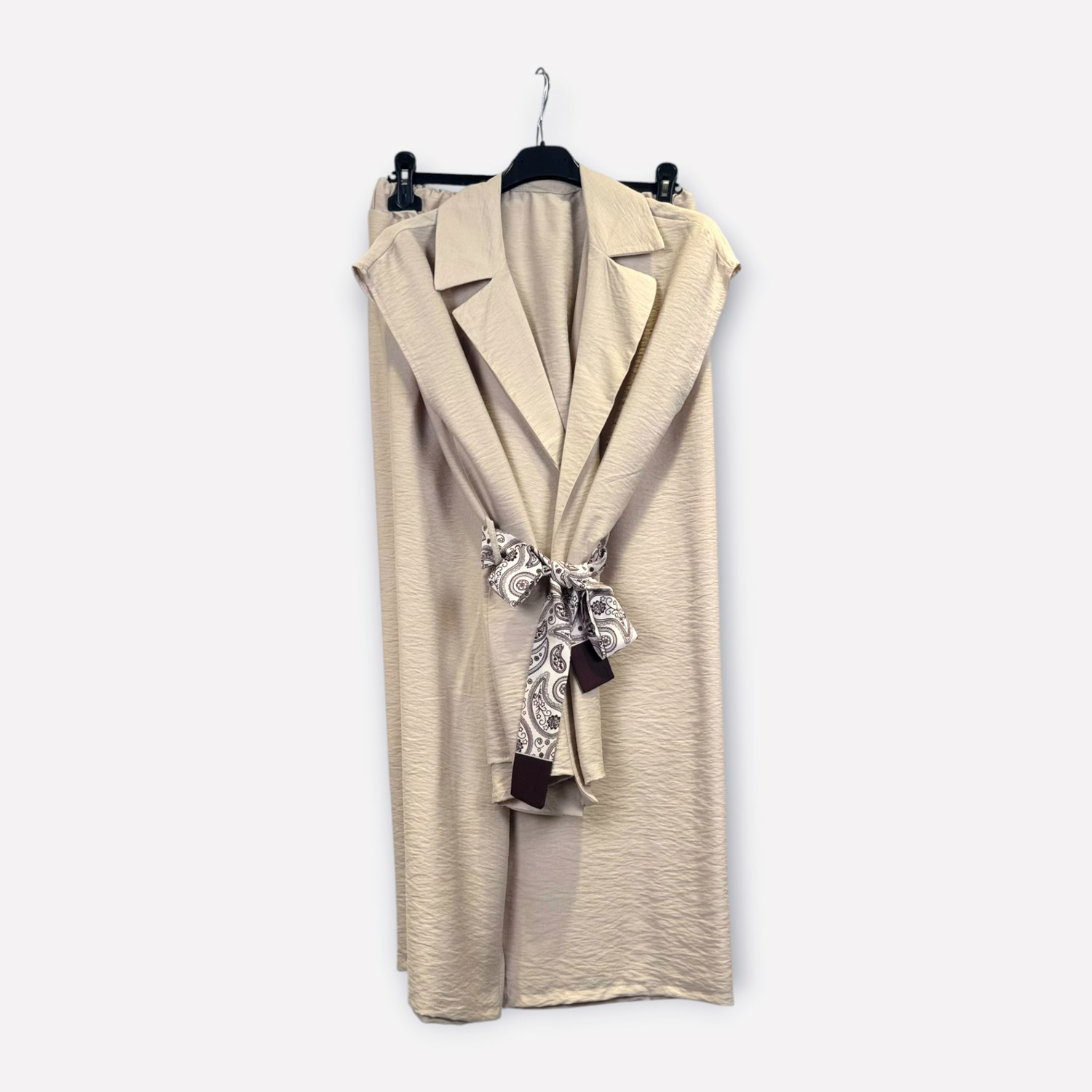 Top smanicato con cintura foulard SET 0180/6 – NEUS