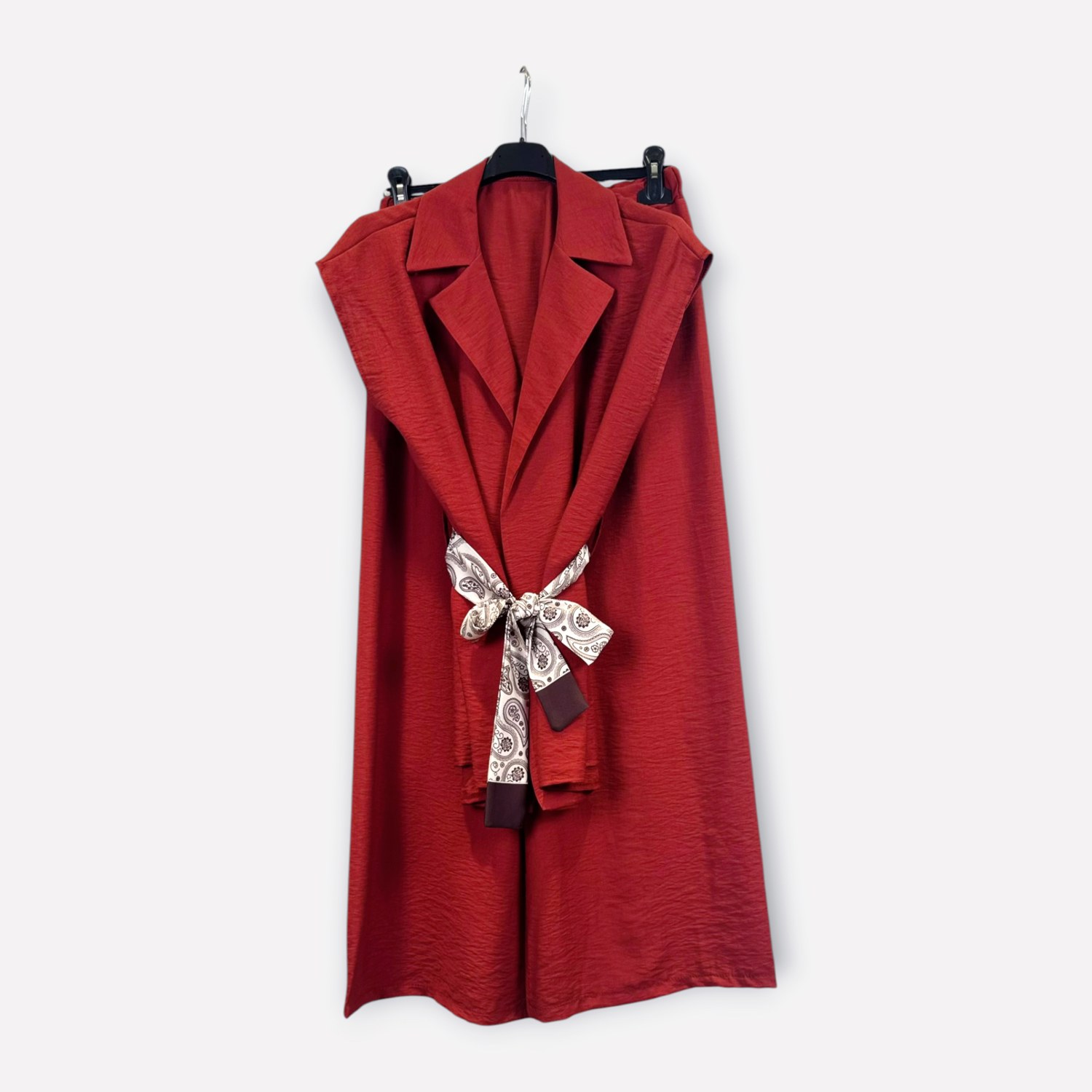 Top smanicato con cintura foulard SET 0180/6 – NEUS
