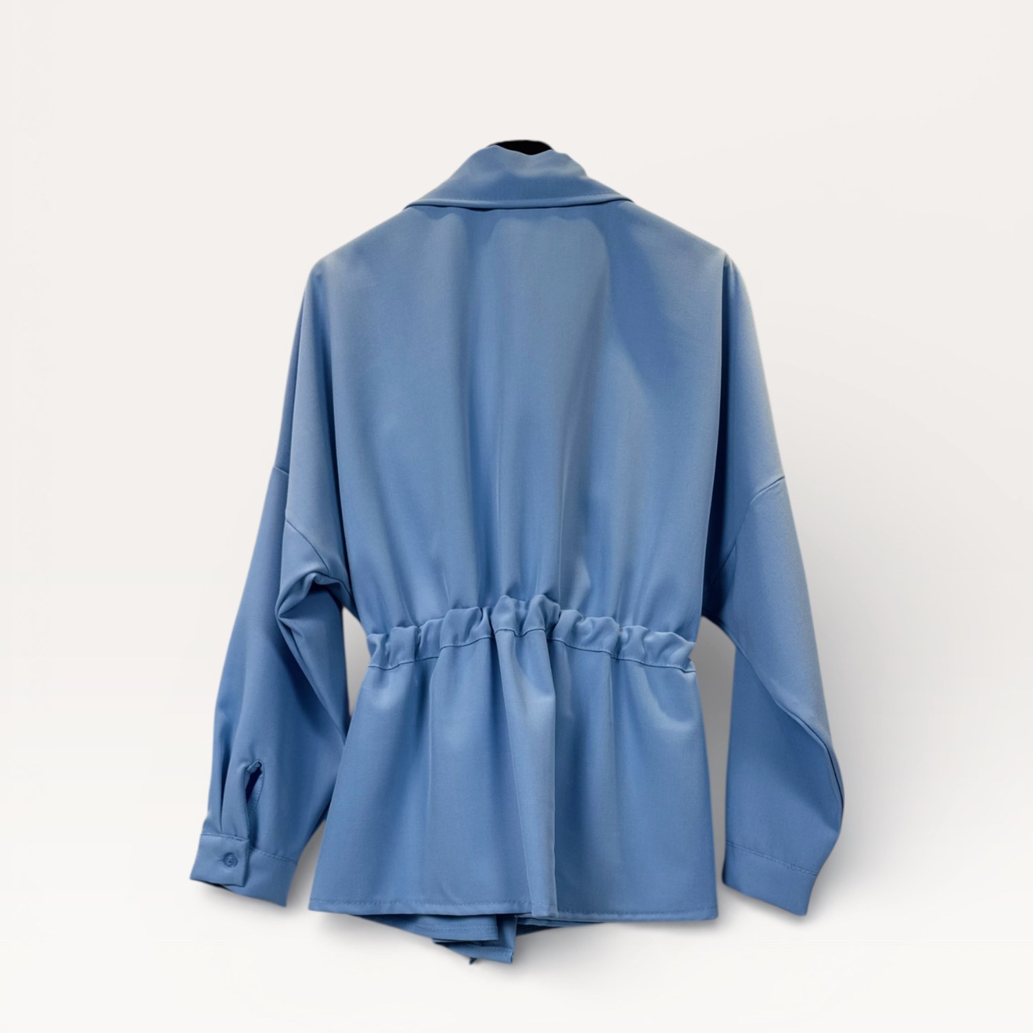 Completo camicia croppata con coulisse in vita+ Pantaloni palazzo a vita alta con coulisse 0261/0262/1 – NEUS