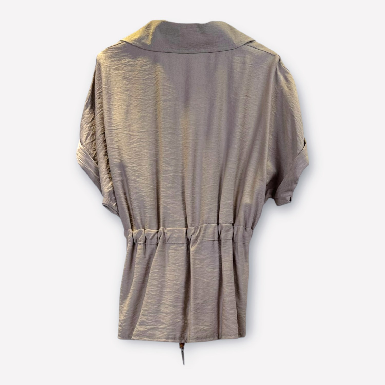 Completo in viscosa con camicia arricciata e pantaloni a gamba ampia 0261/0262 – NEUS