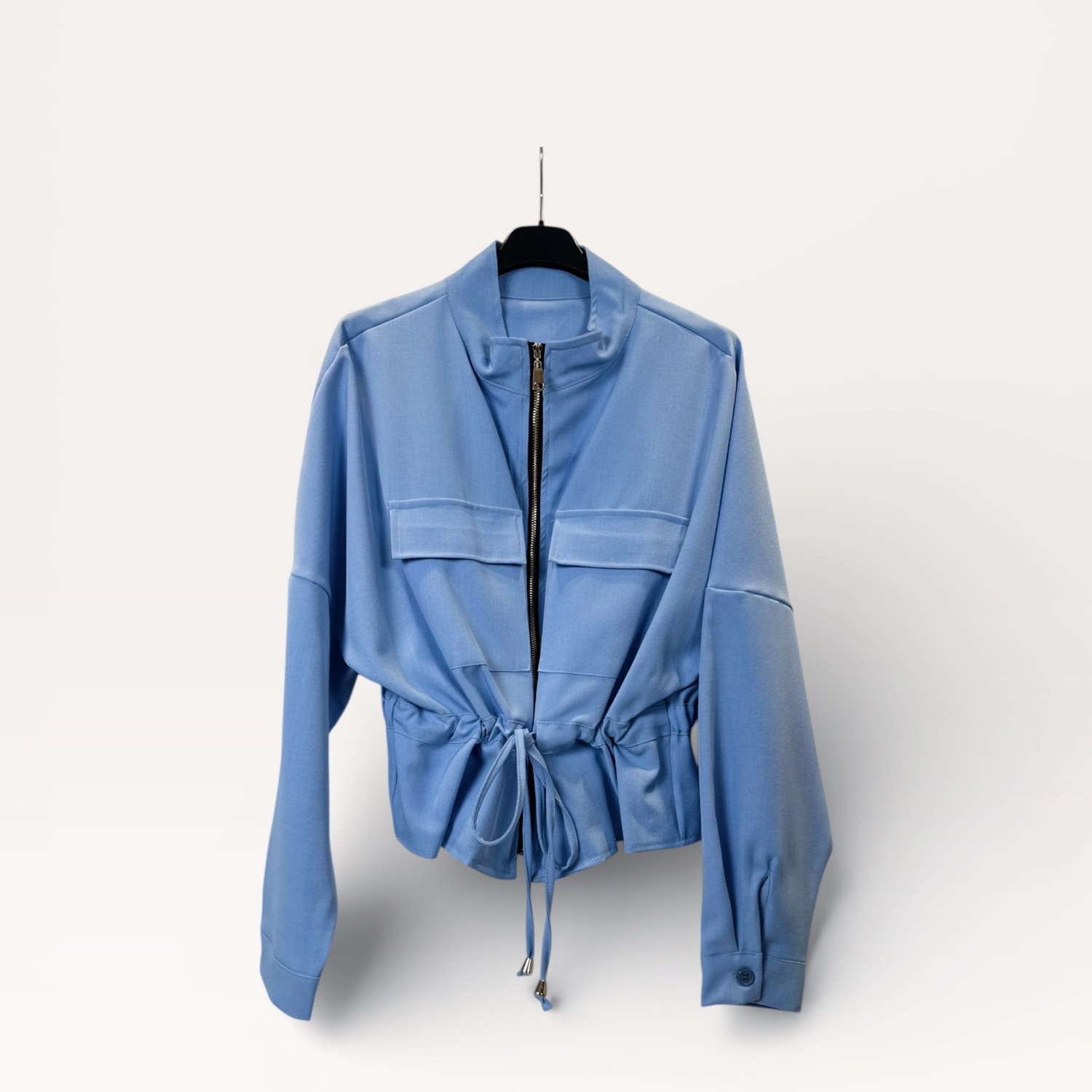 Completo giacca croppata con coulisse in vita+ Pantaloni cargo a vita alta con fondo elasticizzato 0280/0281 – NEUS