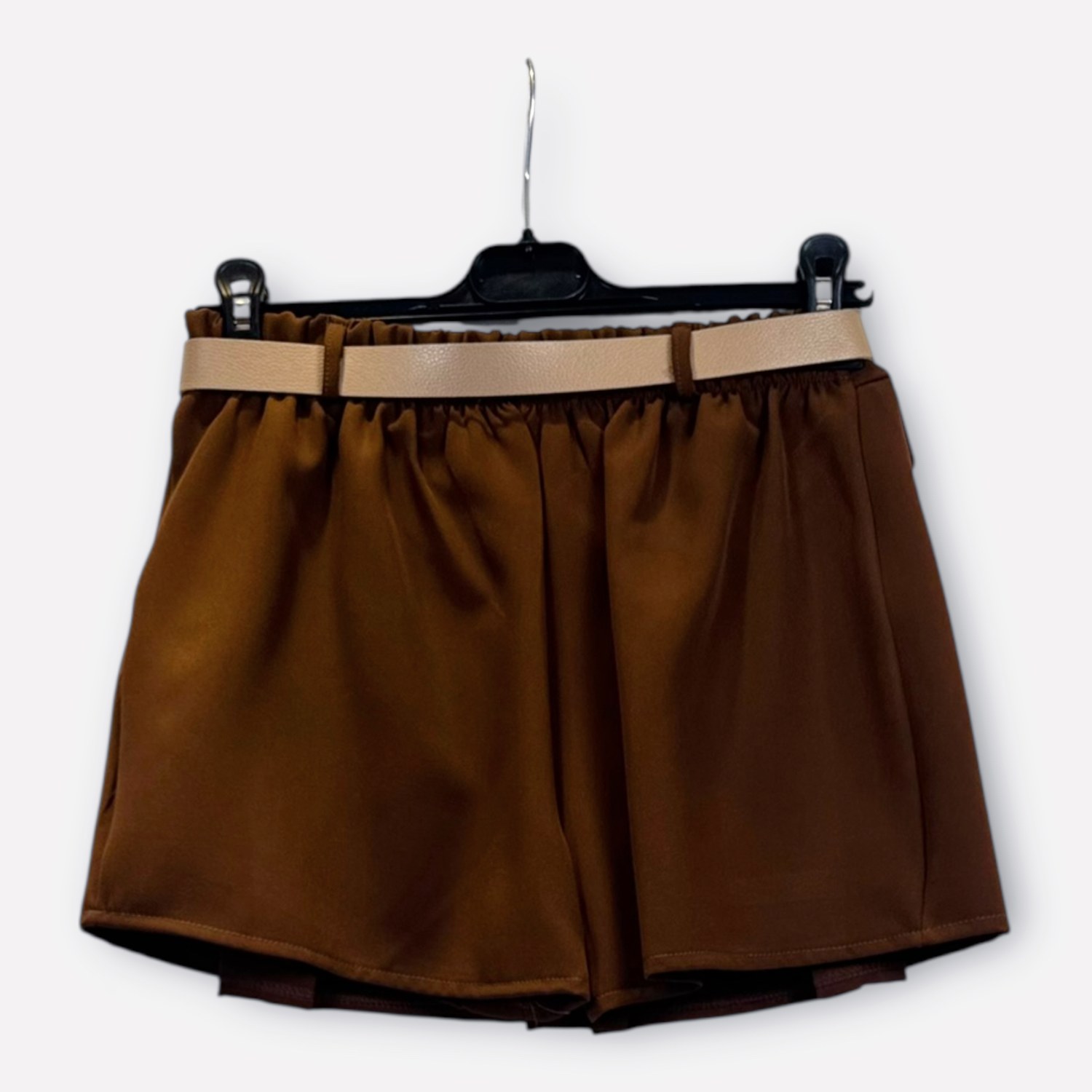 Gonna pantalone corto plissettata con cintura SS26-C4-18 – NEUS