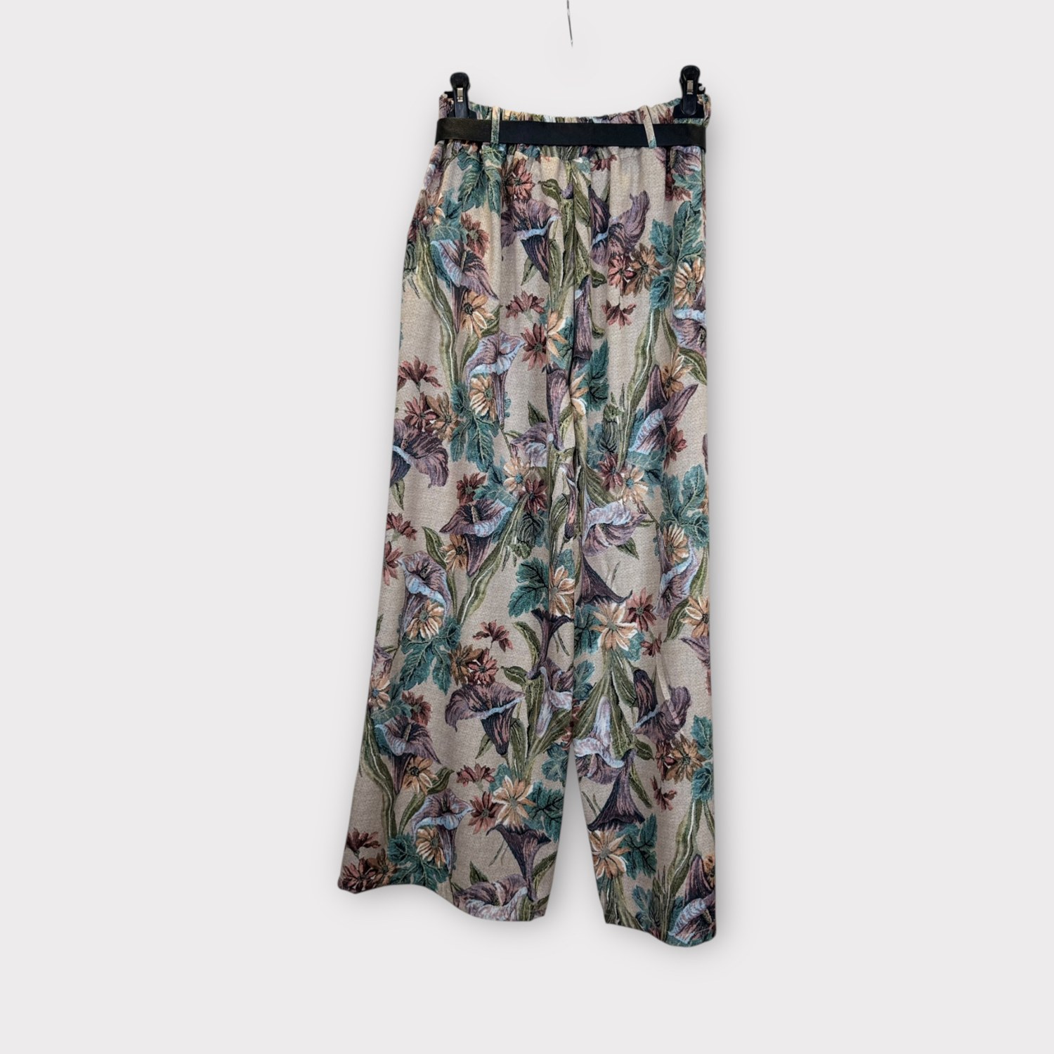 Pantaloni floreali a gamba larga con cintura SS26-C6-19 – NEUS