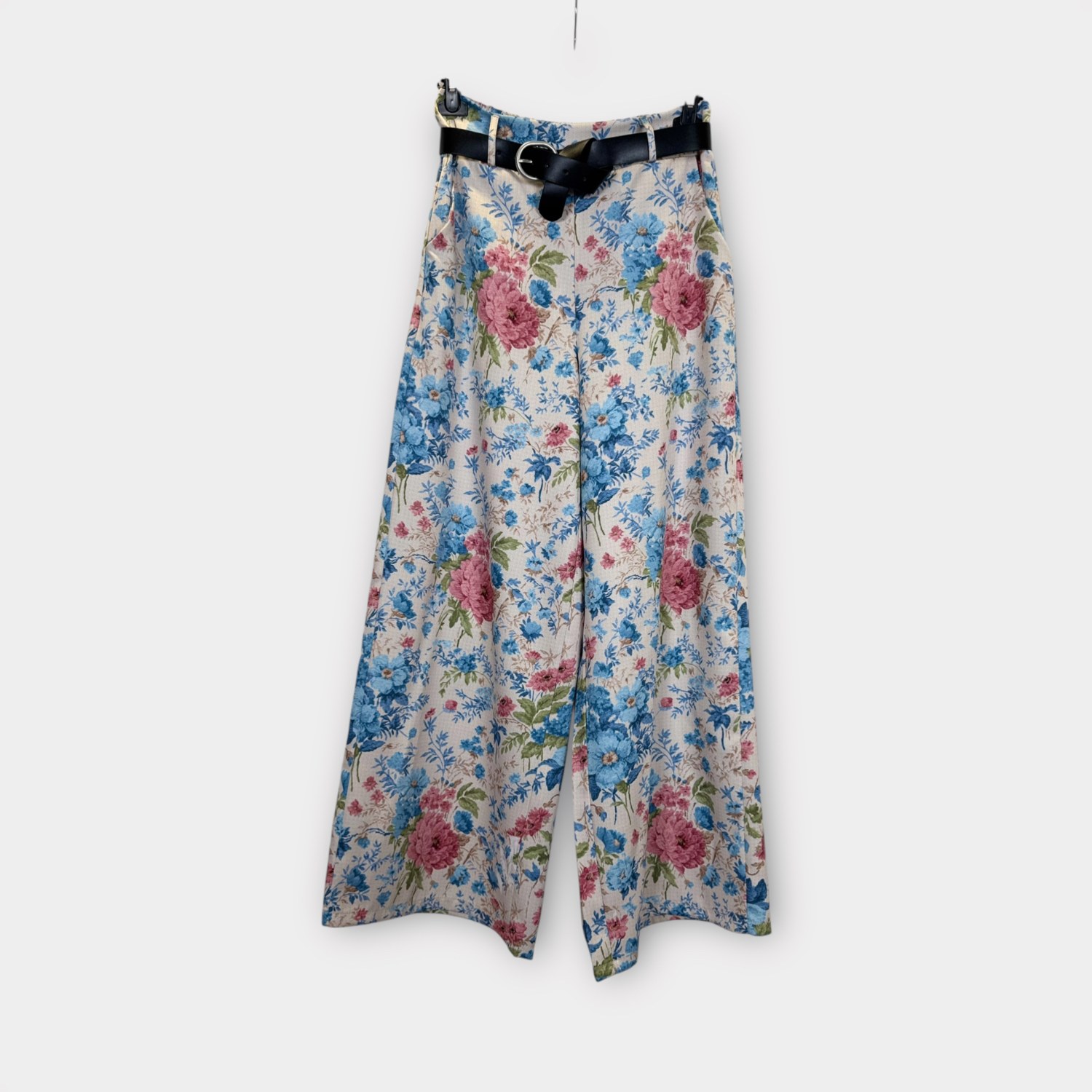 Pantaloni floreali a gamba larga con cintura SS26-C6-19 – NEUS