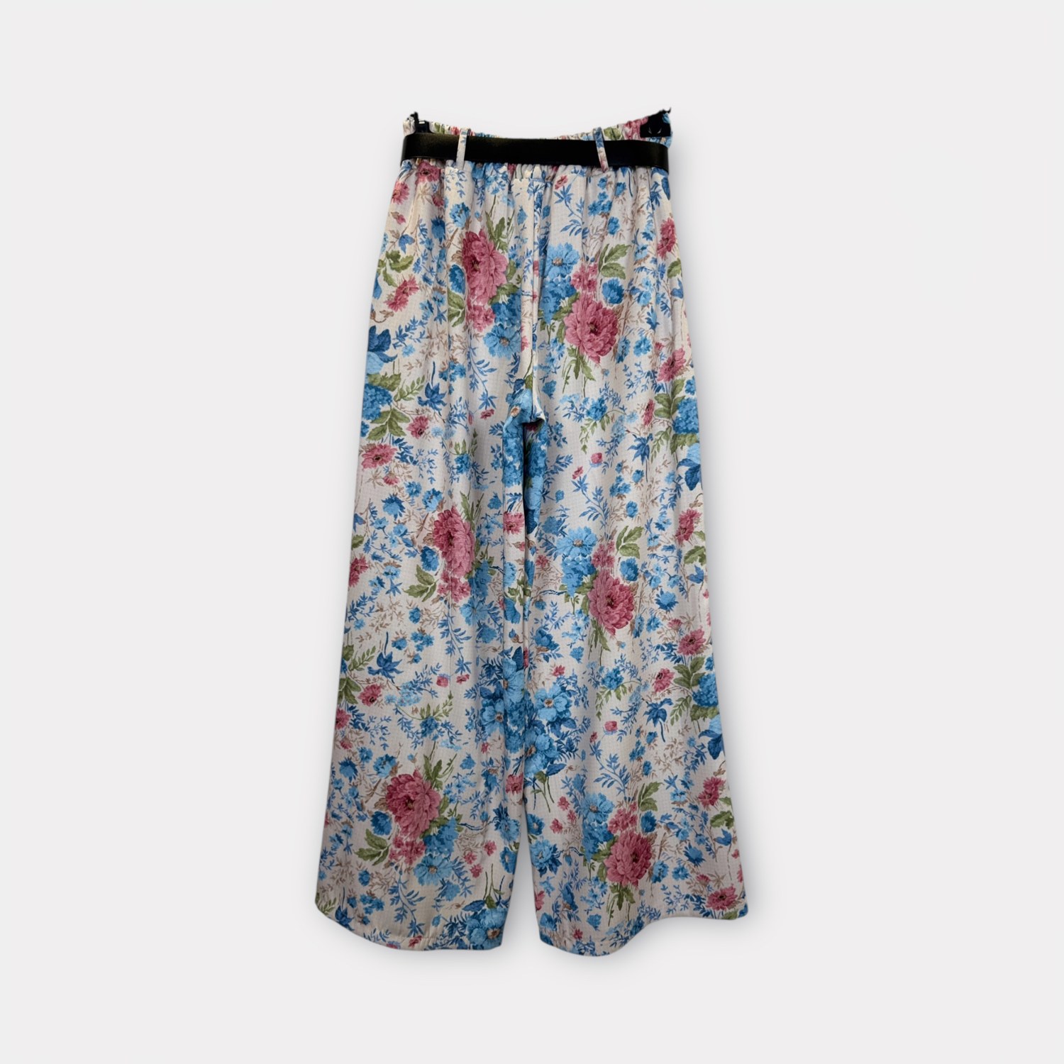 Pantaloni floreali a gamba larga con cintura SS26-C6-19 – NEUS