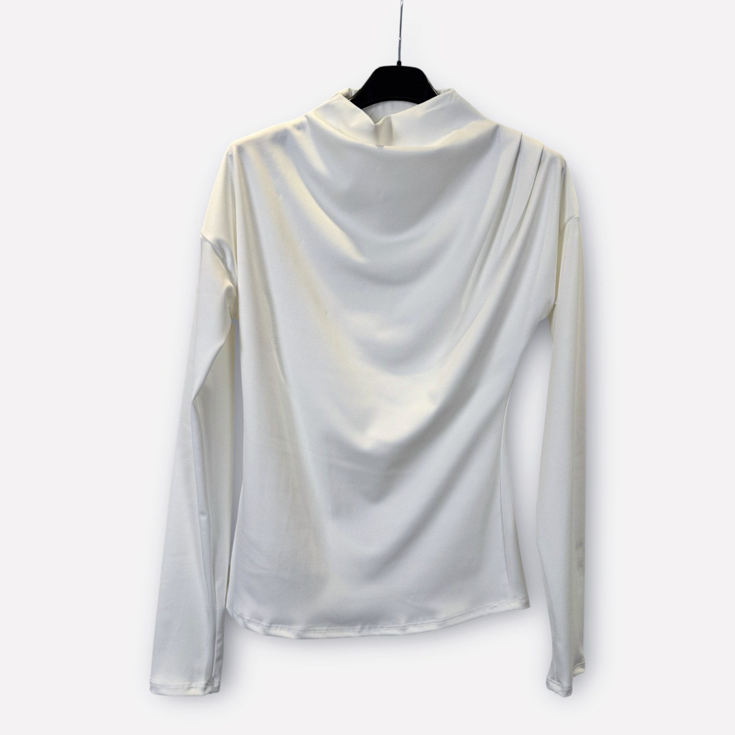 Maglia a maniche lunghe con collo drappeggiato 0201 – NEUS