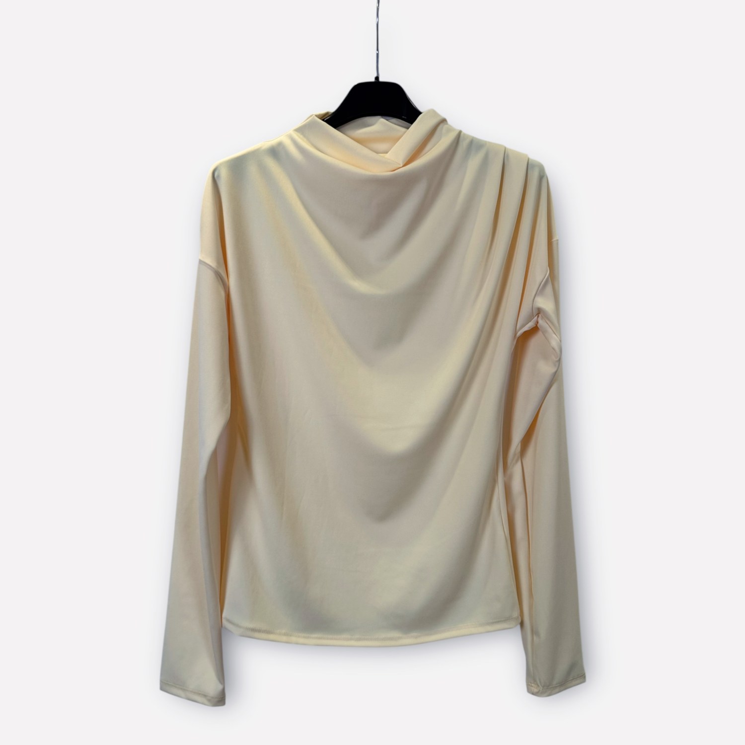 Maglia a maniche lunghe con collo drappeggiato 0201 – NEUS