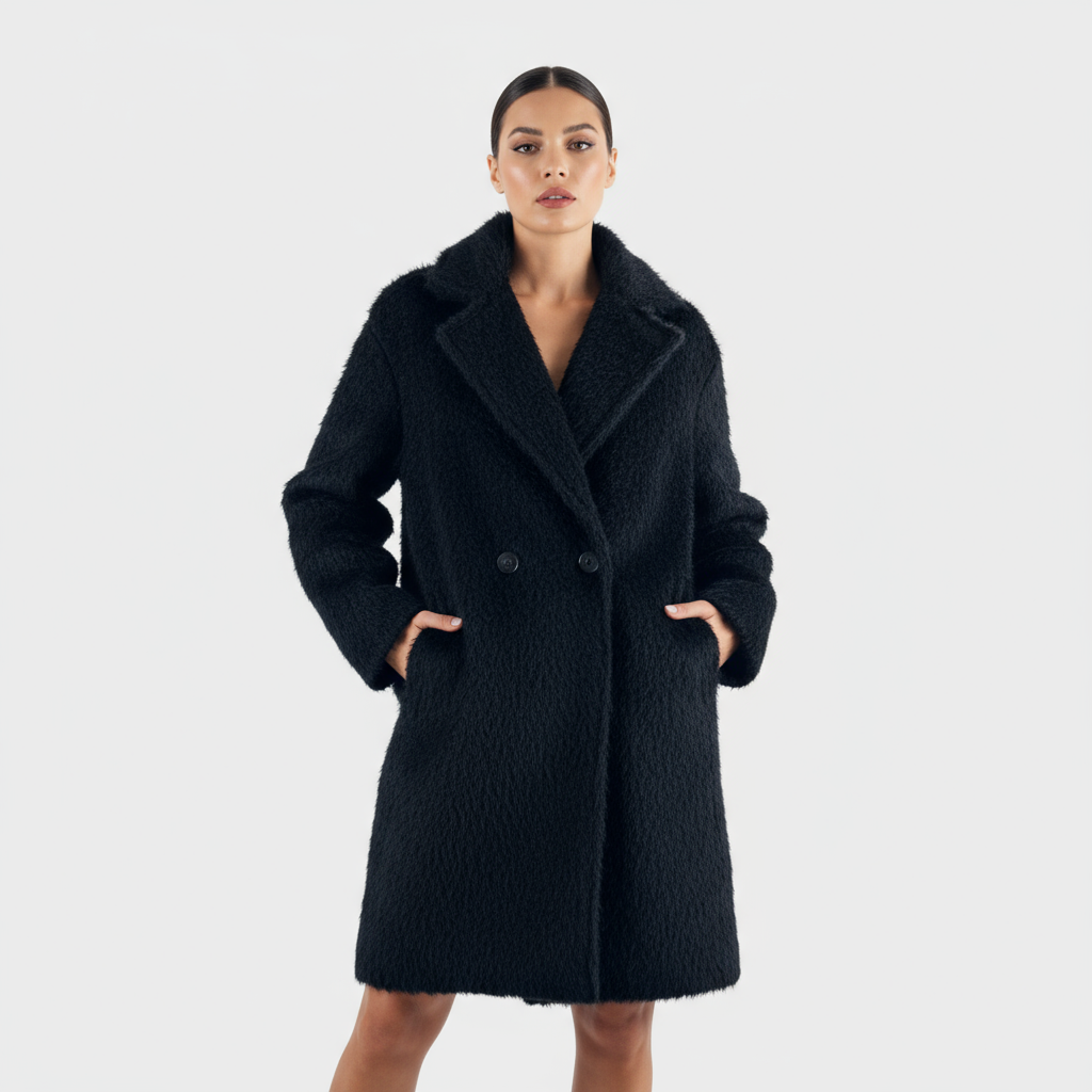 Cappotto nero oversize