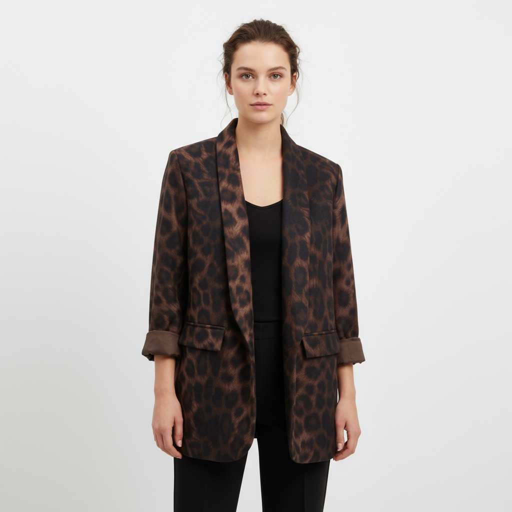 Blazer stampa leopardo (modello spesso)