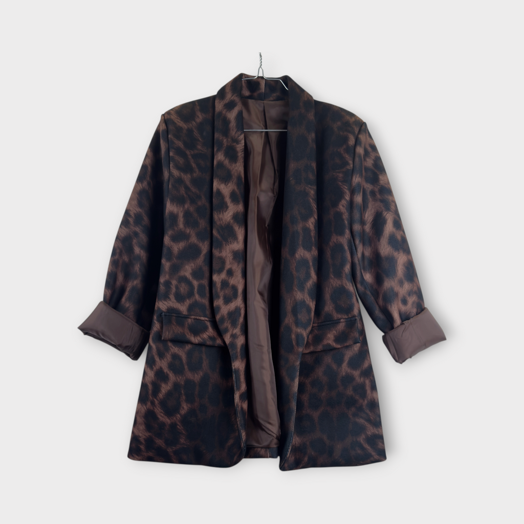 Blazer stampa leopardo (modello spesso)