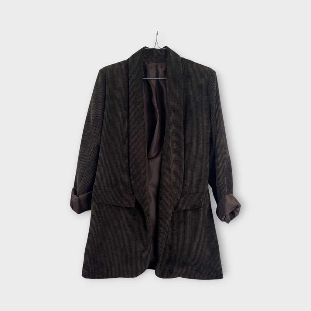 Blazer in velluto a coste Marrone