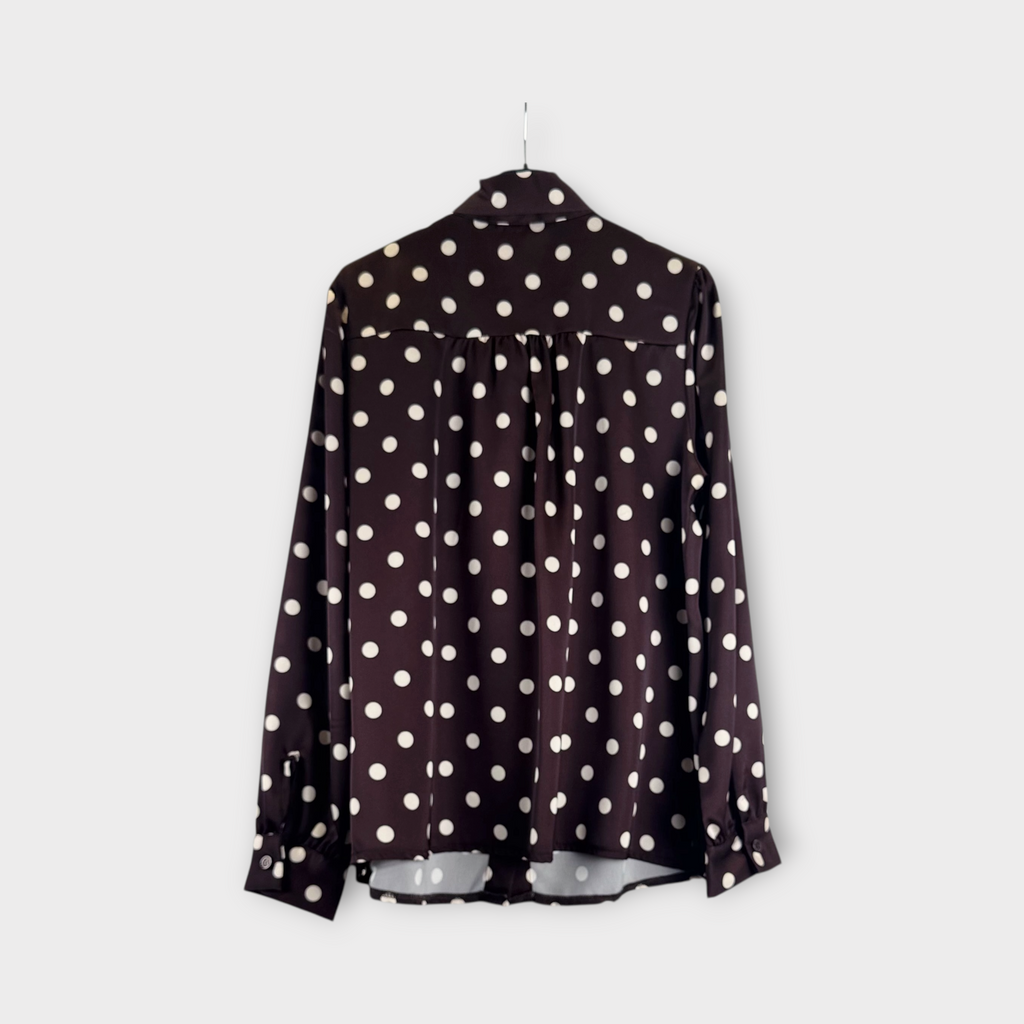 Camicia a pois con fiocco