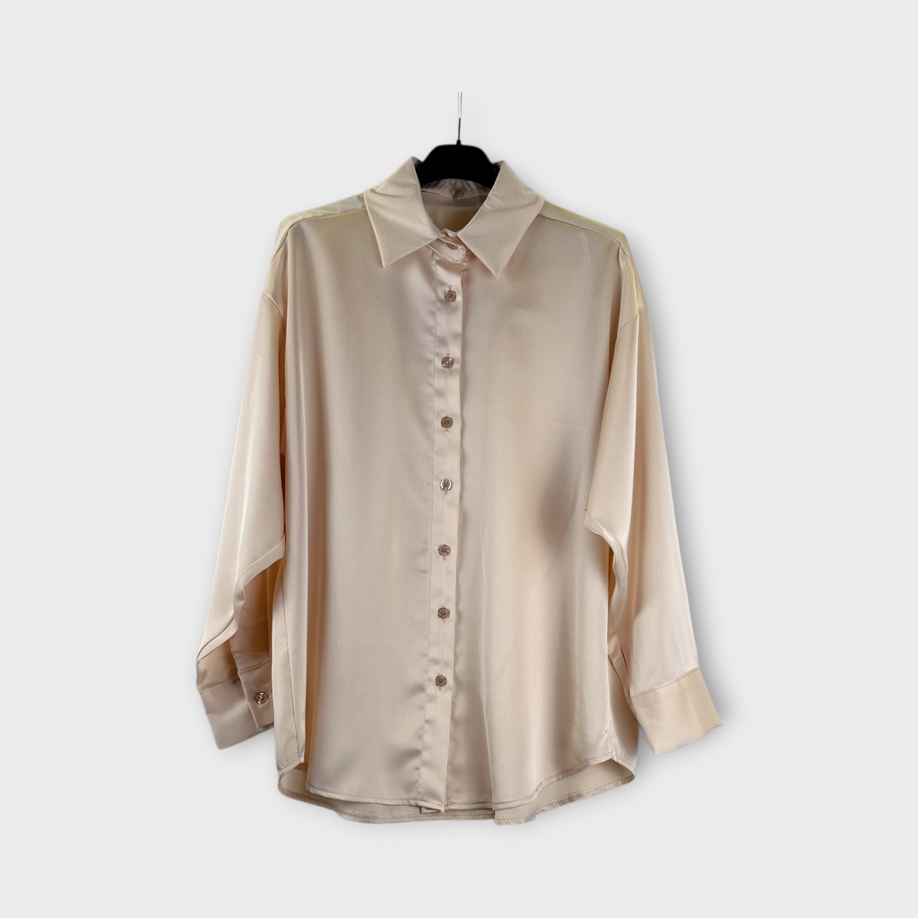 Camicia satin Beige