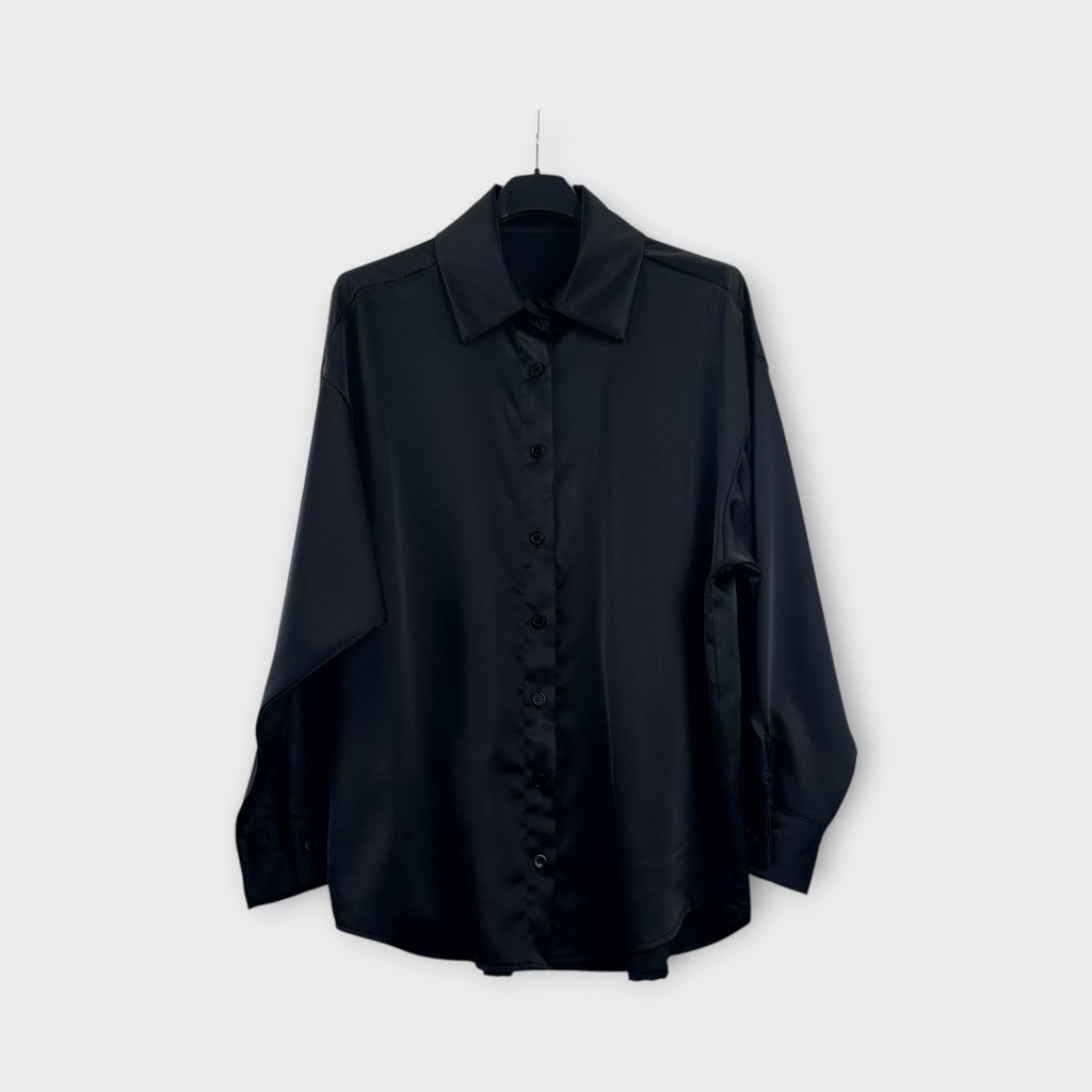 Camicia satin Nero