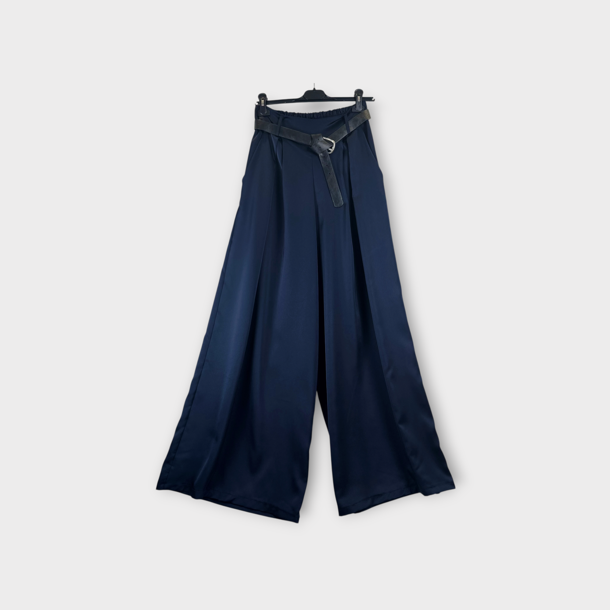 Pantaloni con cintura blu