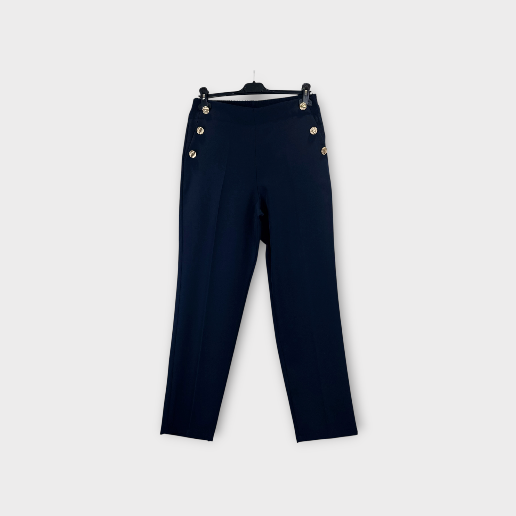 Pantaloni con bottoni dorati Blu navy