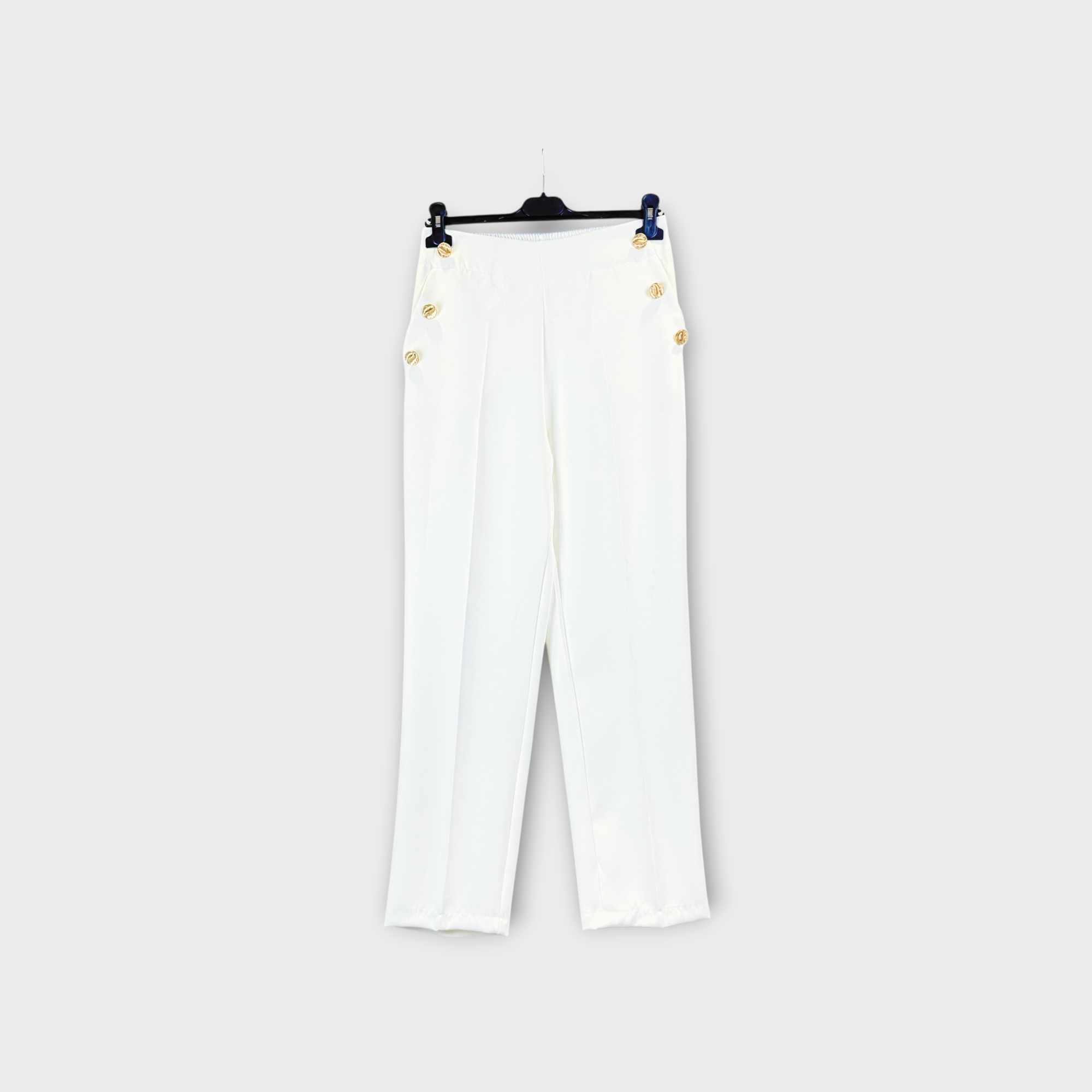 Pantaloni con bottoni dorati Blu navy