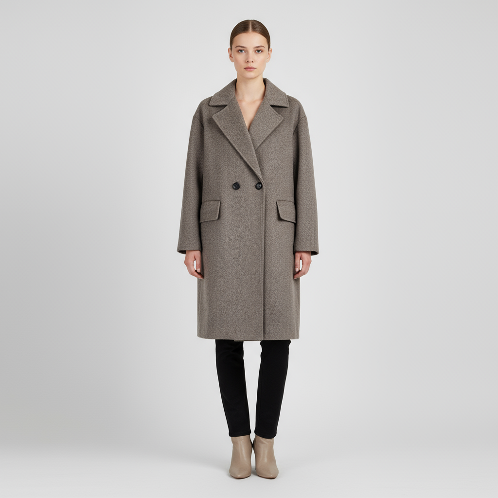Cappotto doppiopetto oversize Grigio