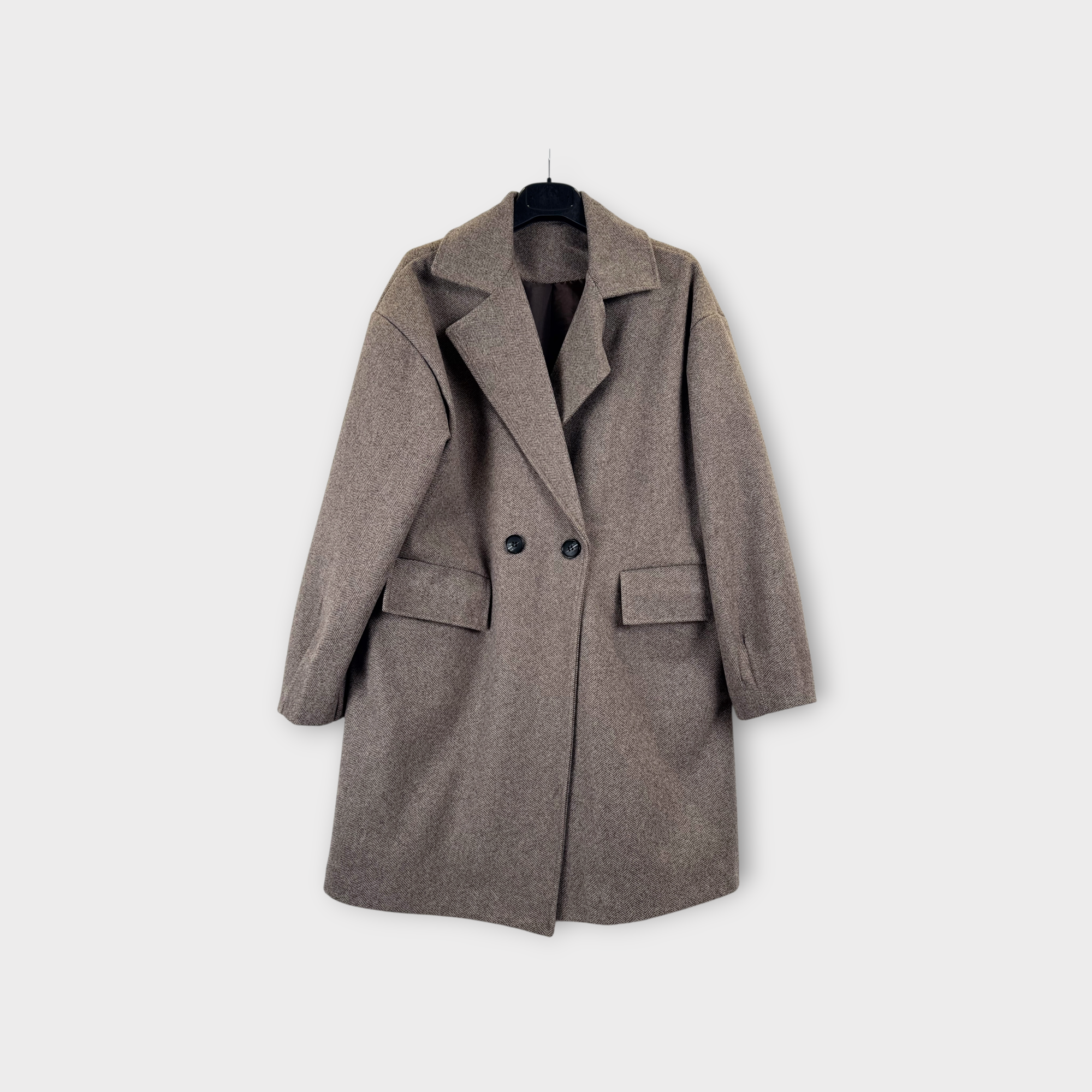 Cappotto doppiopetto oversize Grigio