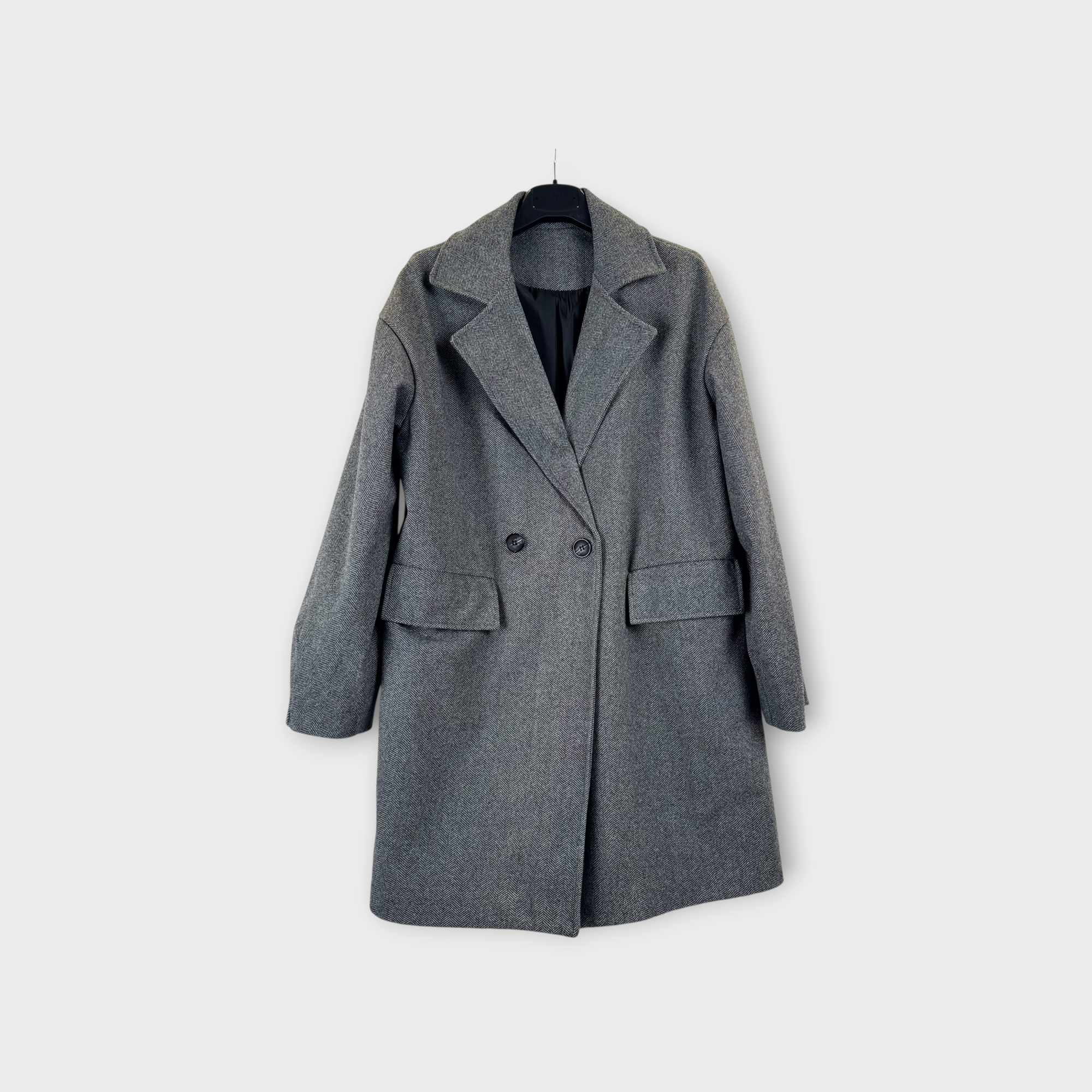 Cappotto doppiopetto oversize Grigio