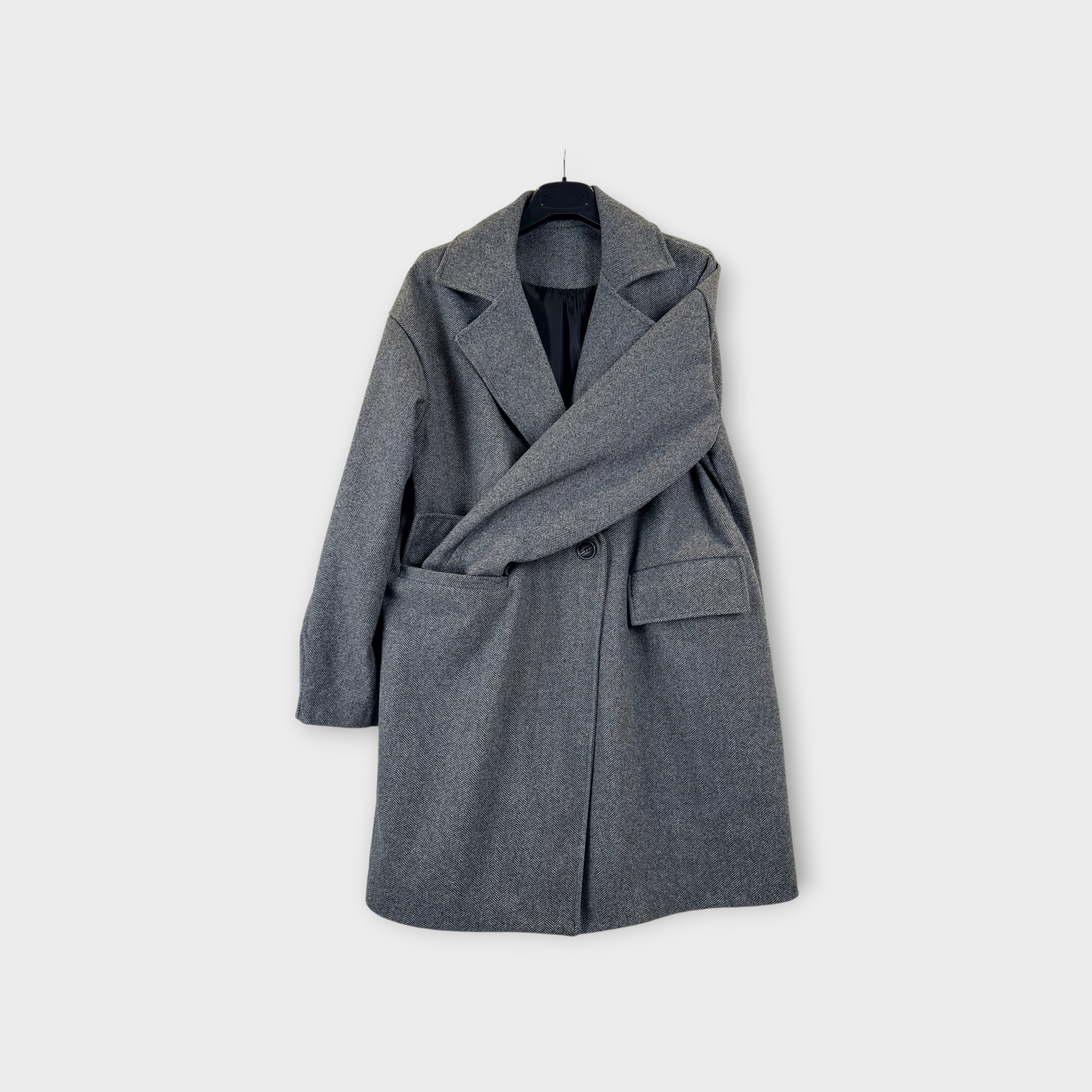 Cappotto doppiopetto oversize Grigio