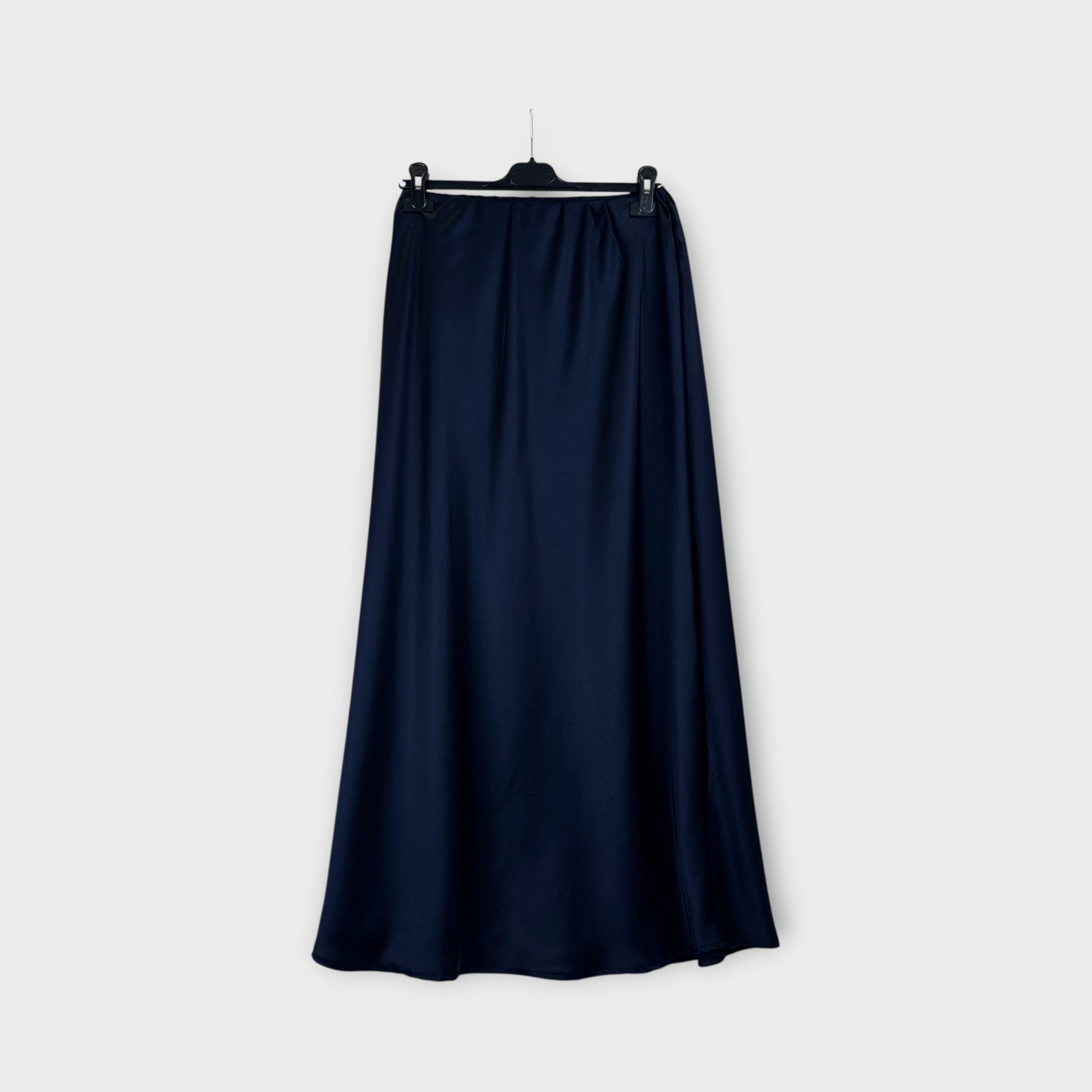 Gonna lunga satinata Marrone